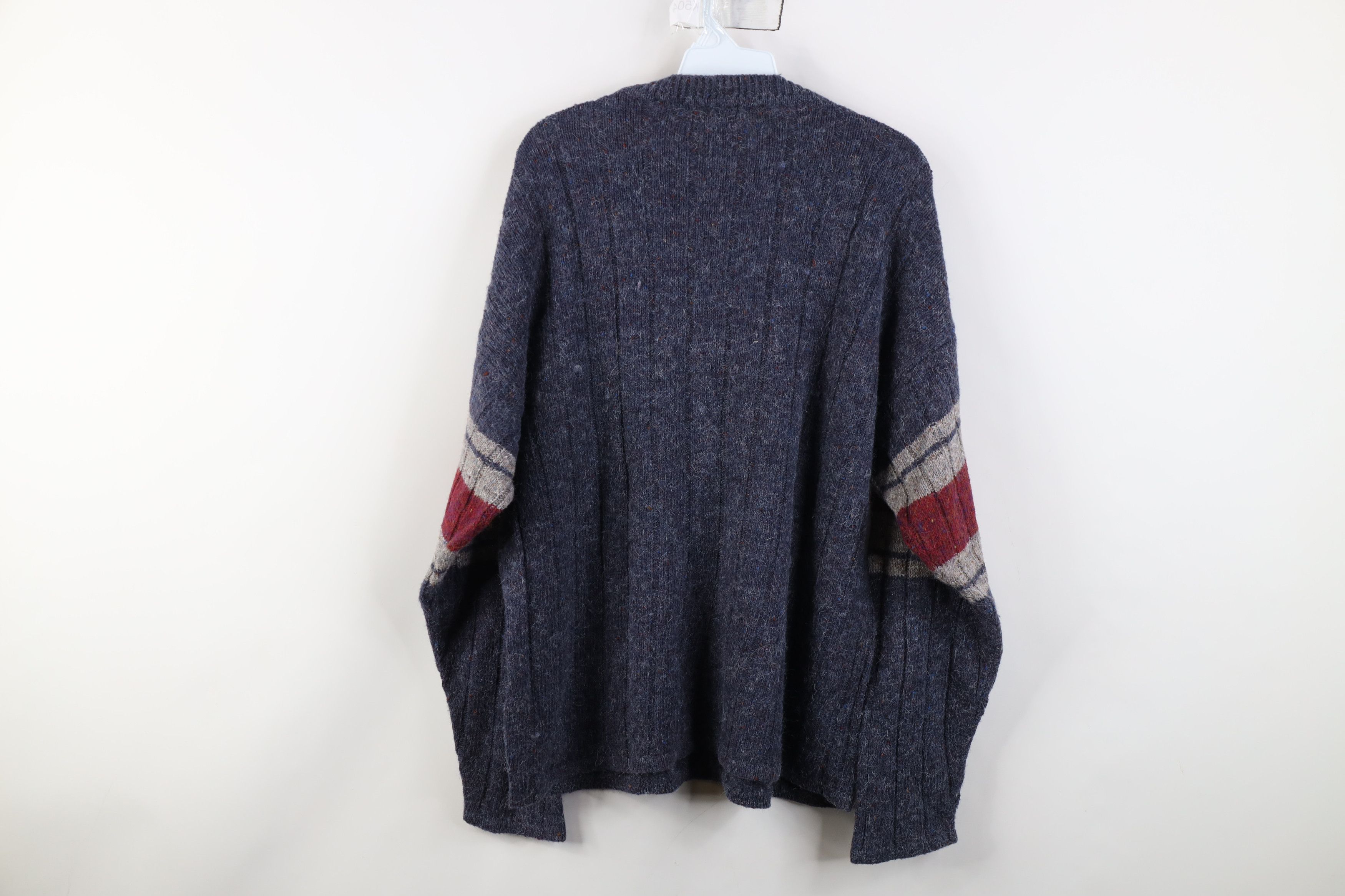 Vintage Vintage 90s Streetwear Fleck Wool Blend Knit Striped Sweater Size US M / EU 48-50 / 2 - 8 Thumbnail