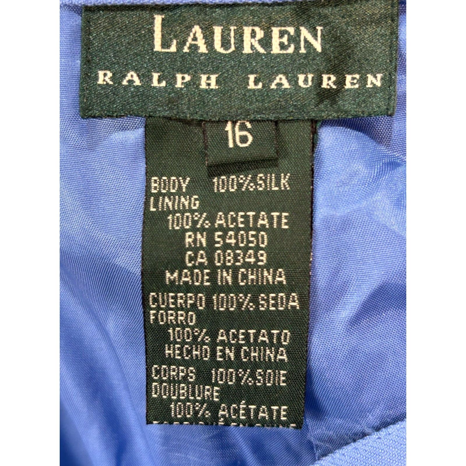 Ralph Lauren LAUREN RALPH LAUREN Silk Dress Pants Trousers Sz 16 Periwinkle Lined Womens Regular Business Size 38" / US 16 / IT 52 - 5 Thumbnail