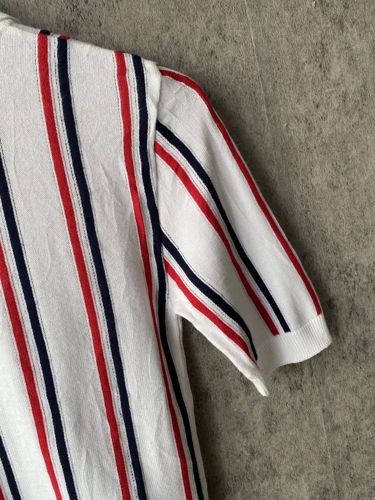 Thom Browne Thom Browne RWB-Stripe Knitted Cotton Polo Shirt Size US XS / EU 42 / 0 - 11 Thumbnail