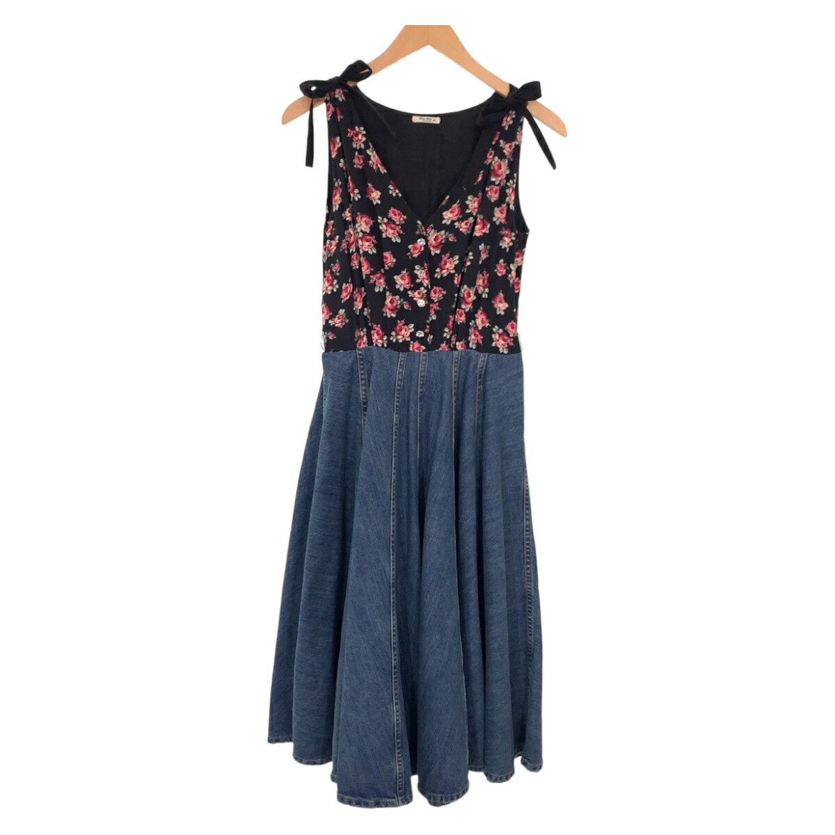 Miu Miu Miu Miu Miu Miu Cotton Denim Dress Textile Dresses DUTY FREE for USA Size ONE SIZE - 1 Thumbnail