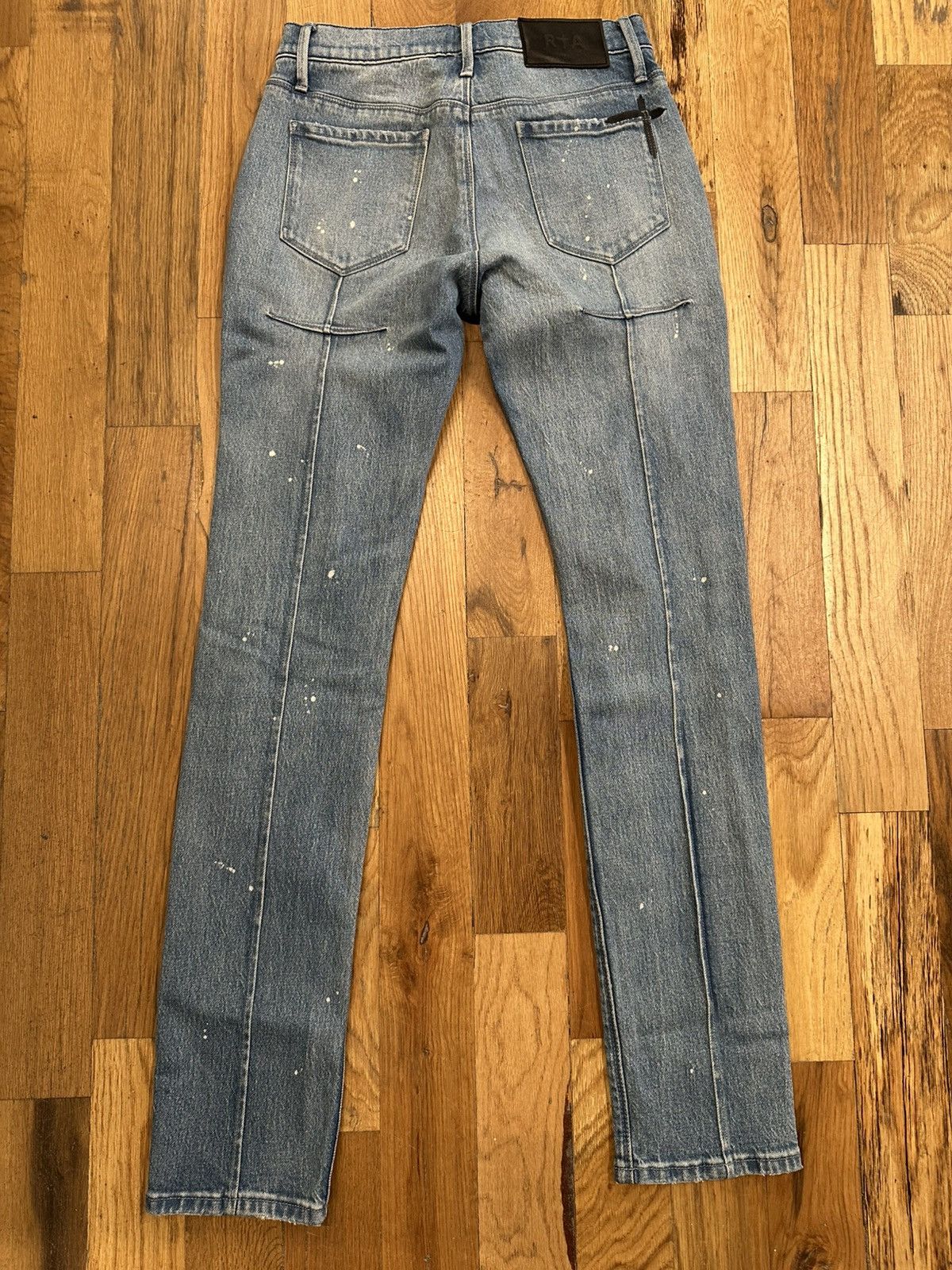 Rta Rta Small White Spell Distressed Blue Denim Jeans Size 30 Size US 30 / EU 46 - 2 Thumbnail