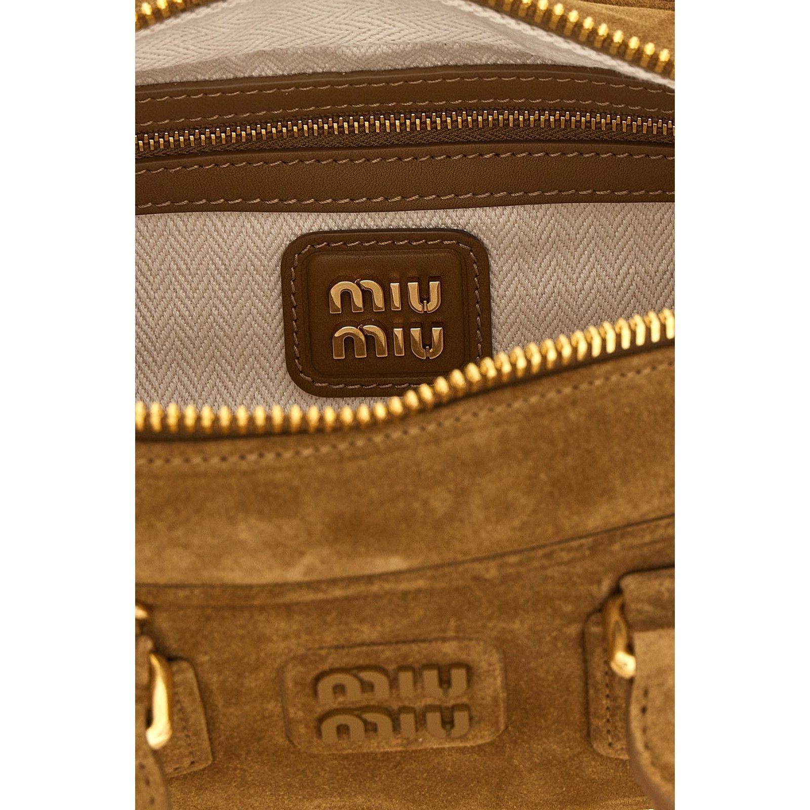 Miu Miu MIU MIU Arcadie Regular $3200 Olive Green Suede Top Handle B Size ONE SIZE - 4 Thumbnail
