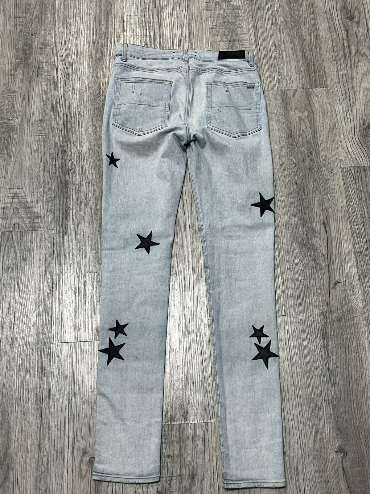Amiri Amiri MX1 Chemist Jeans Black Stars Indigo Blue Denim Size US 31 - 4 Thumbnail