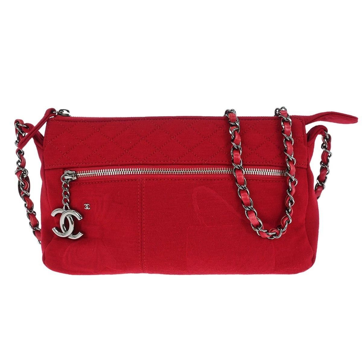 Chanel Chanel Vintage Chain Shoulder Bag Cotton Size ONE SIZE - 1 Thumbnail