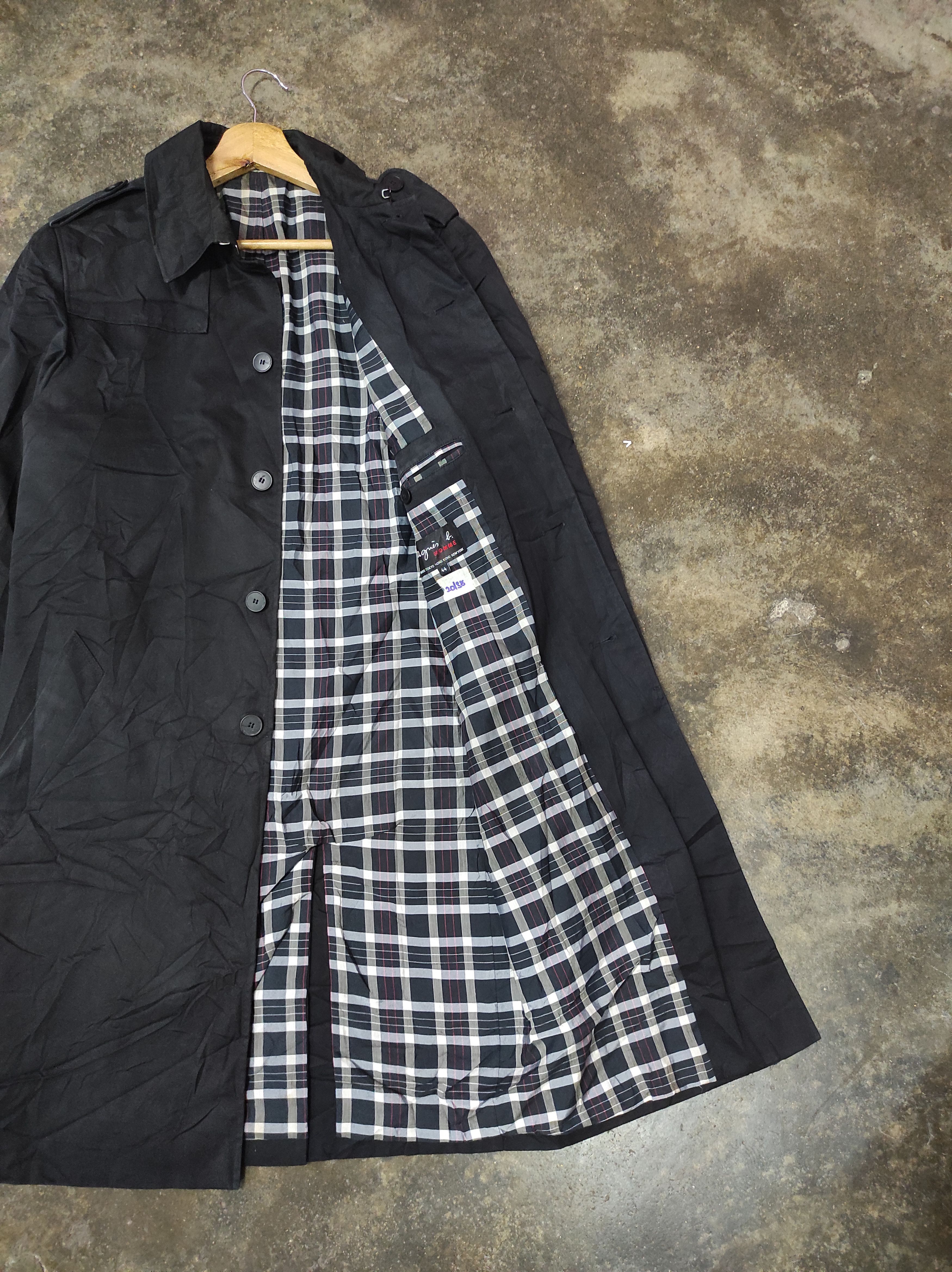 agnes b. AGNES B HOMME BLACK COAT OVERCOAT LONG JACKET SUN FADED Size US S / EU 44-46 / 1 - 2 Thumbnail