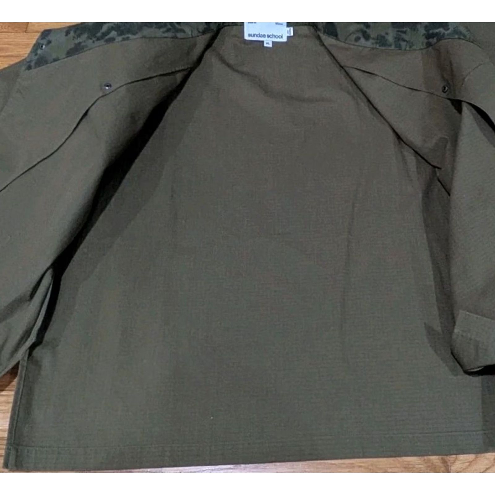 Sundae School Sundae School Jacket Kimono Shawl Cotton Green Camo Button Tie XL Women Size XL / US 12-14 / IT 48-50 - 5 Thumbnail