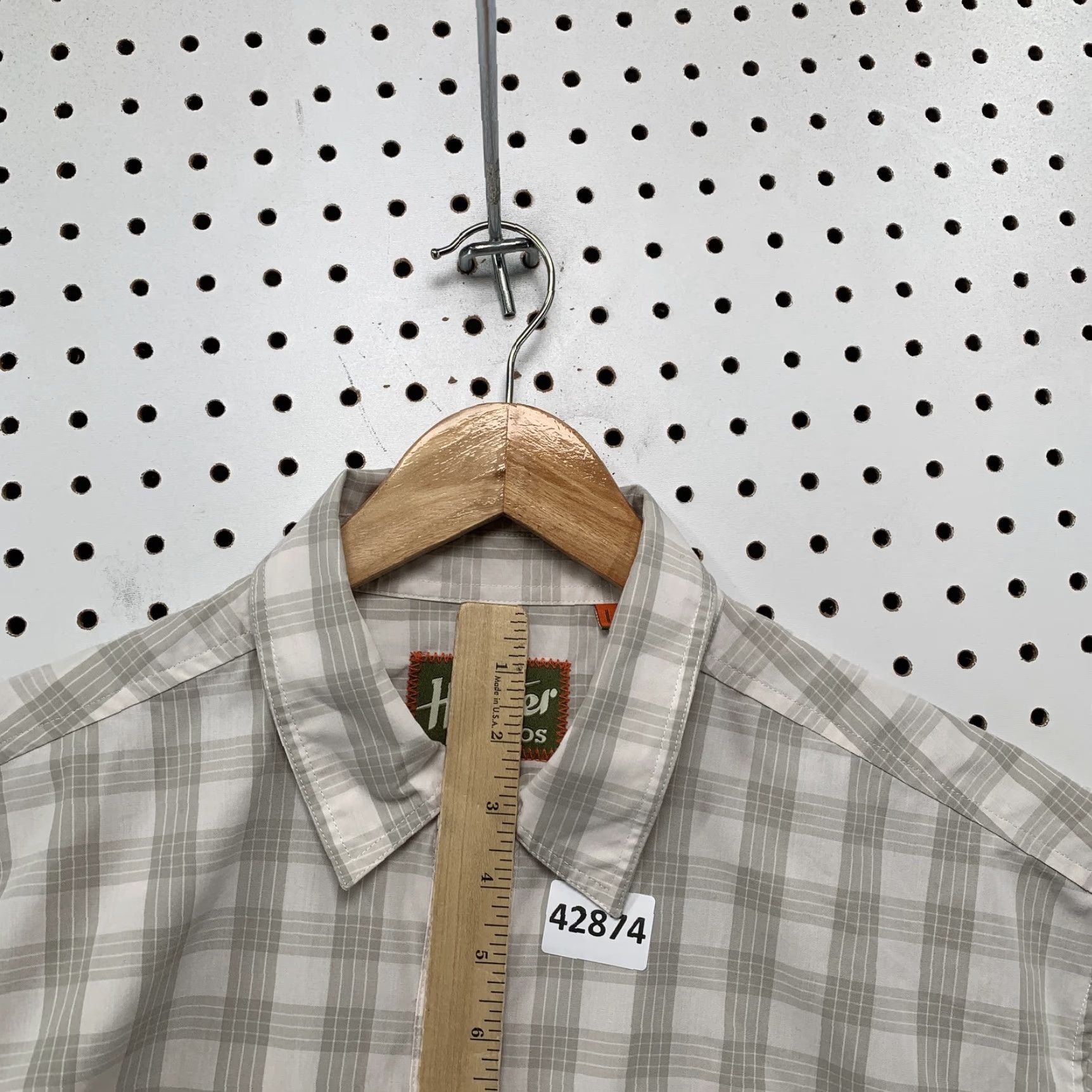 Howler Brothers Howler Bros Plaid Button-Up Shirt Mens Large Beige Short Sleeve Outdoor Casual Size US L / EU 52-54 / 3 - 5 Thumbnail