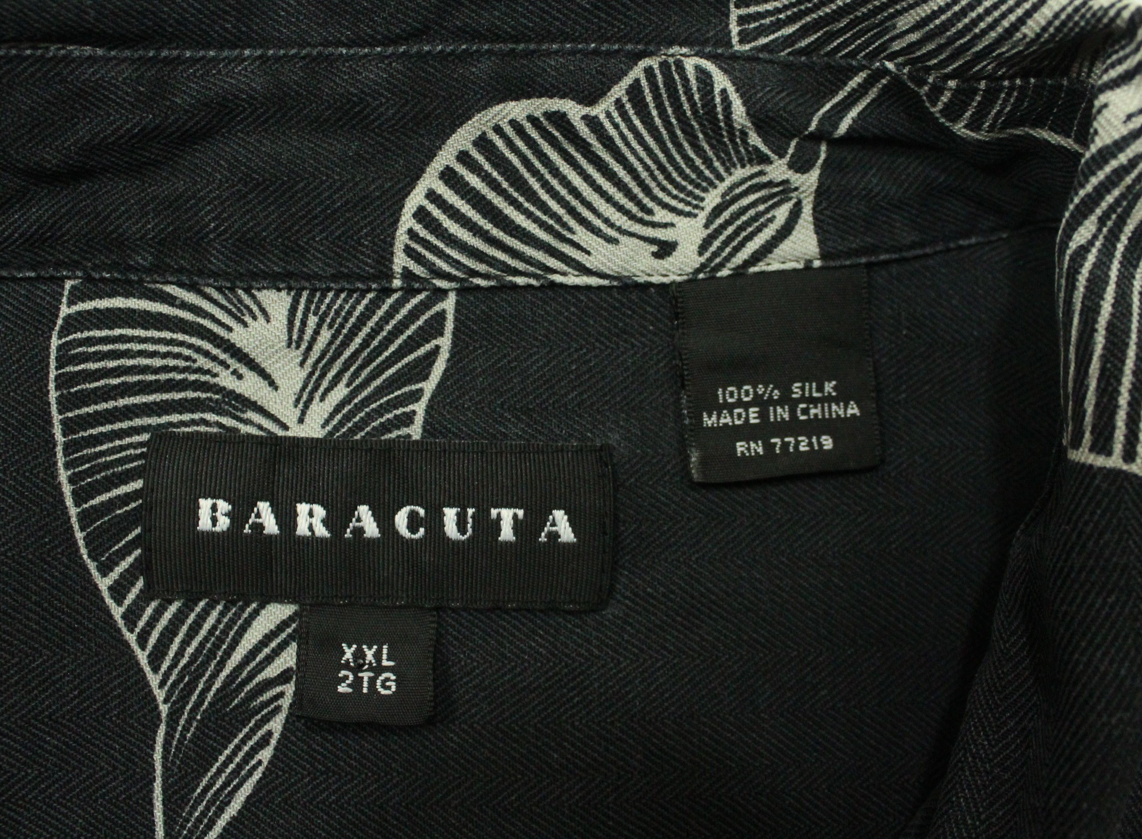 Baracuta SILK 🔥 Vintage BARACUTA Shirt Pocket Floral Motif Size US XXL / EU 58 / 5 - 9 Thumbnail