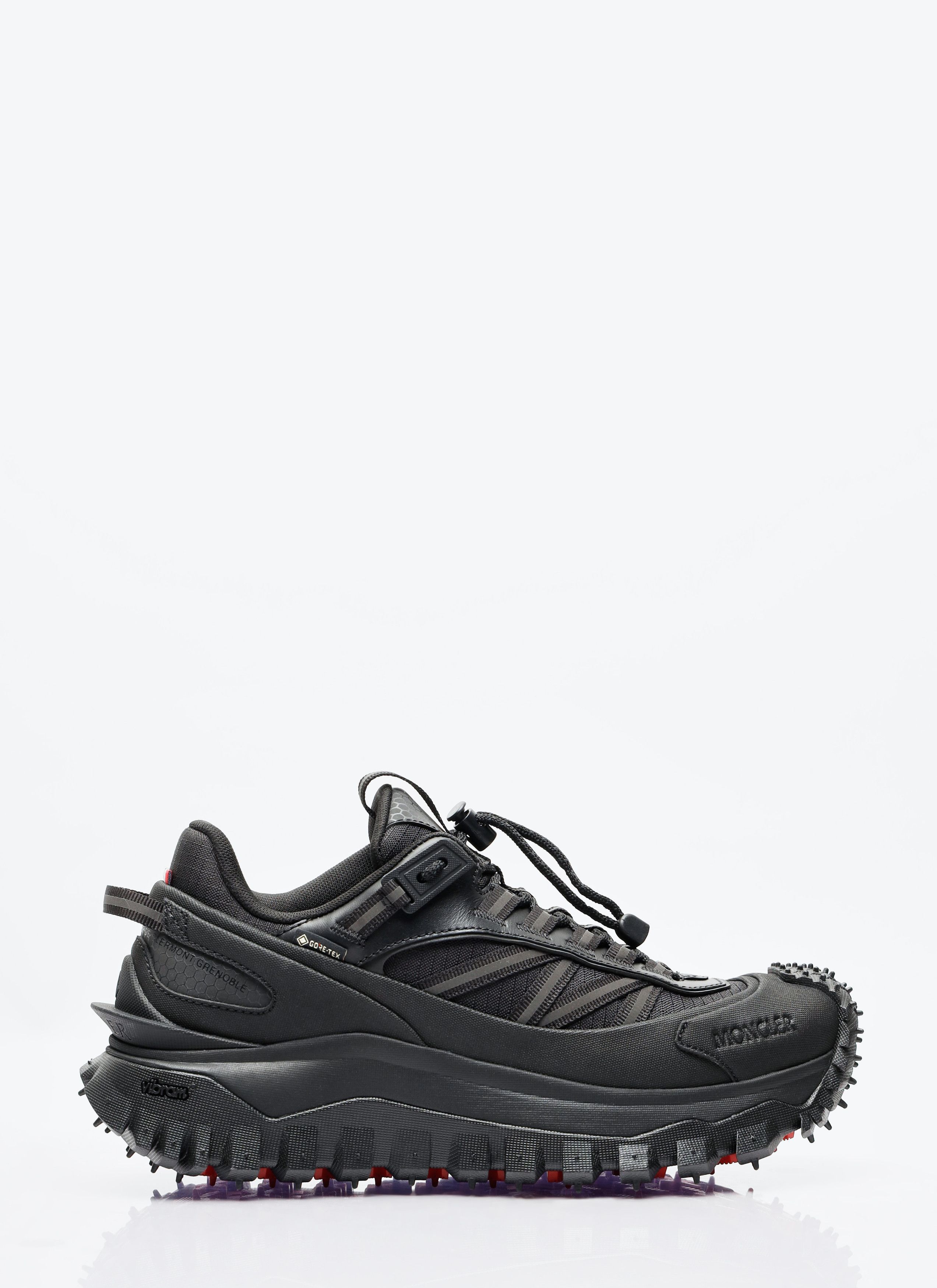 Moncler MONCLER 'Trailgrip Gtx' Silver Leather Blend