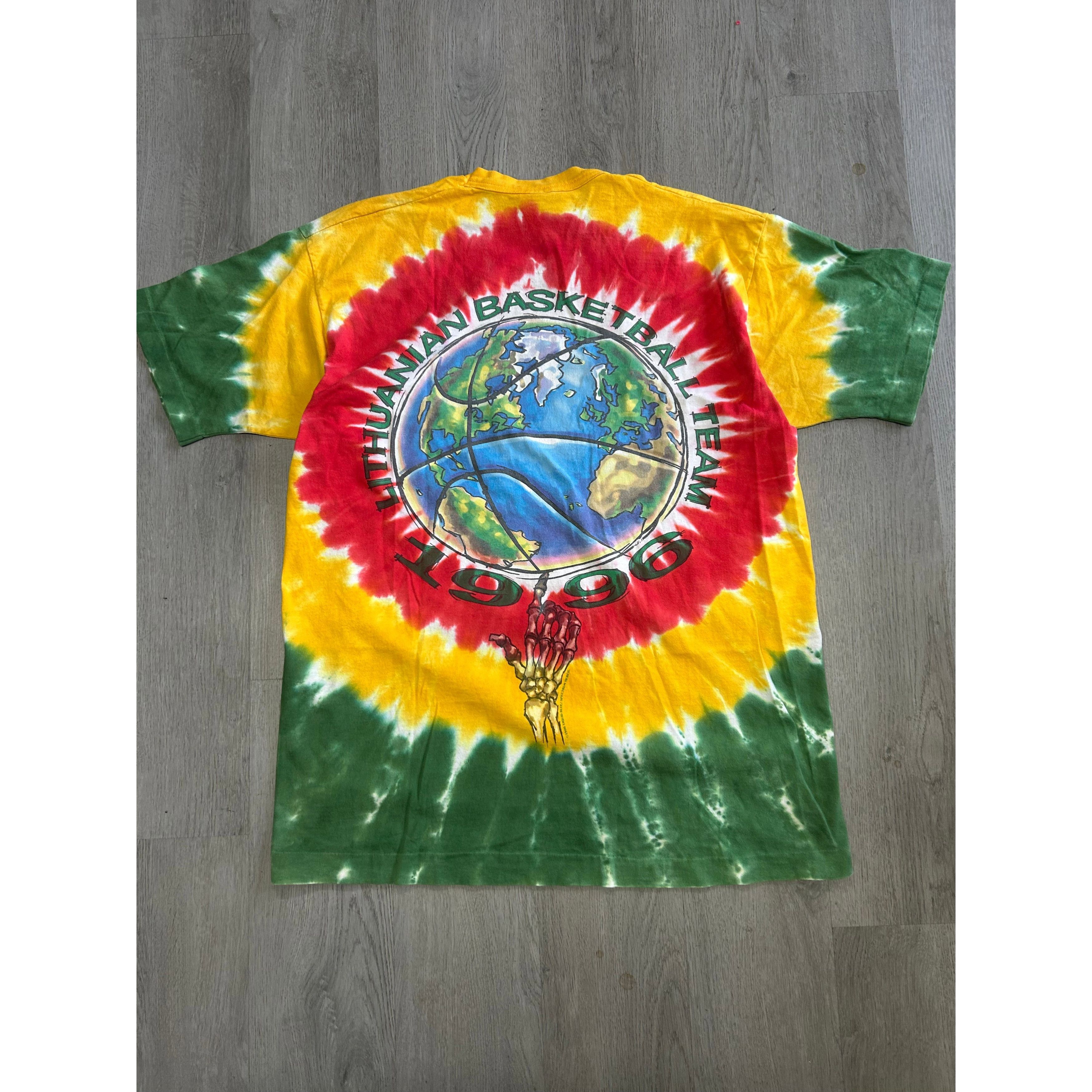 Grateful Dead Vintage 1996 Liquid Blue Lithuania Basketball Tee Size US XL / EU 56 / 4 - 2 Thumbnail