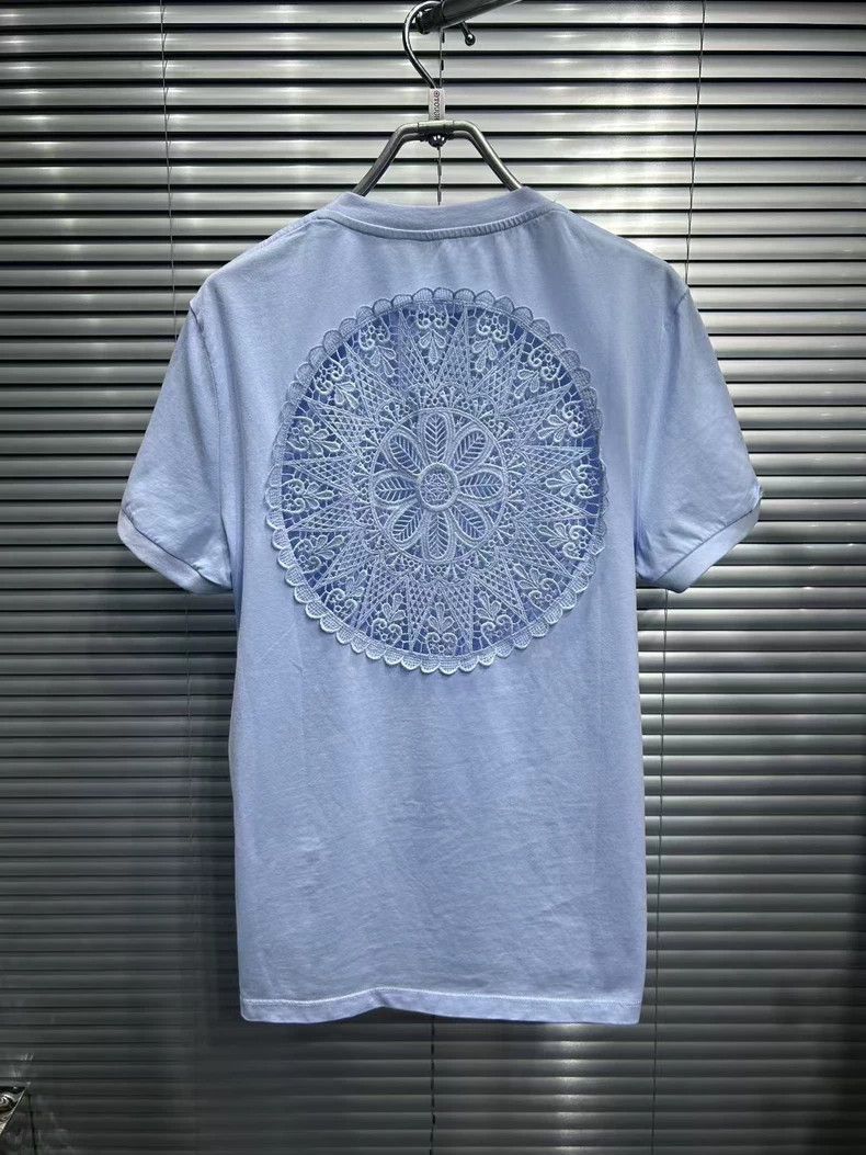 Loewe LOEWE Blue short sleeve with embossed logo on the collar a Size S / US 4 / IT 40 - 2 Thumbnail