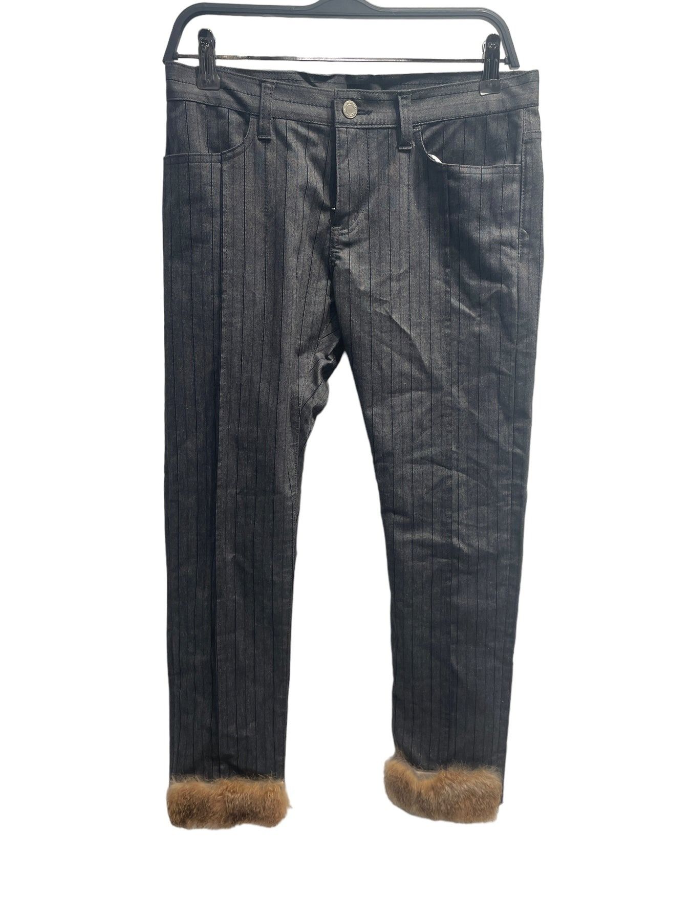 Undercover Fur Hem Pinstripe Slacks Size US 30 / EU 46 - 1 Thumbnail