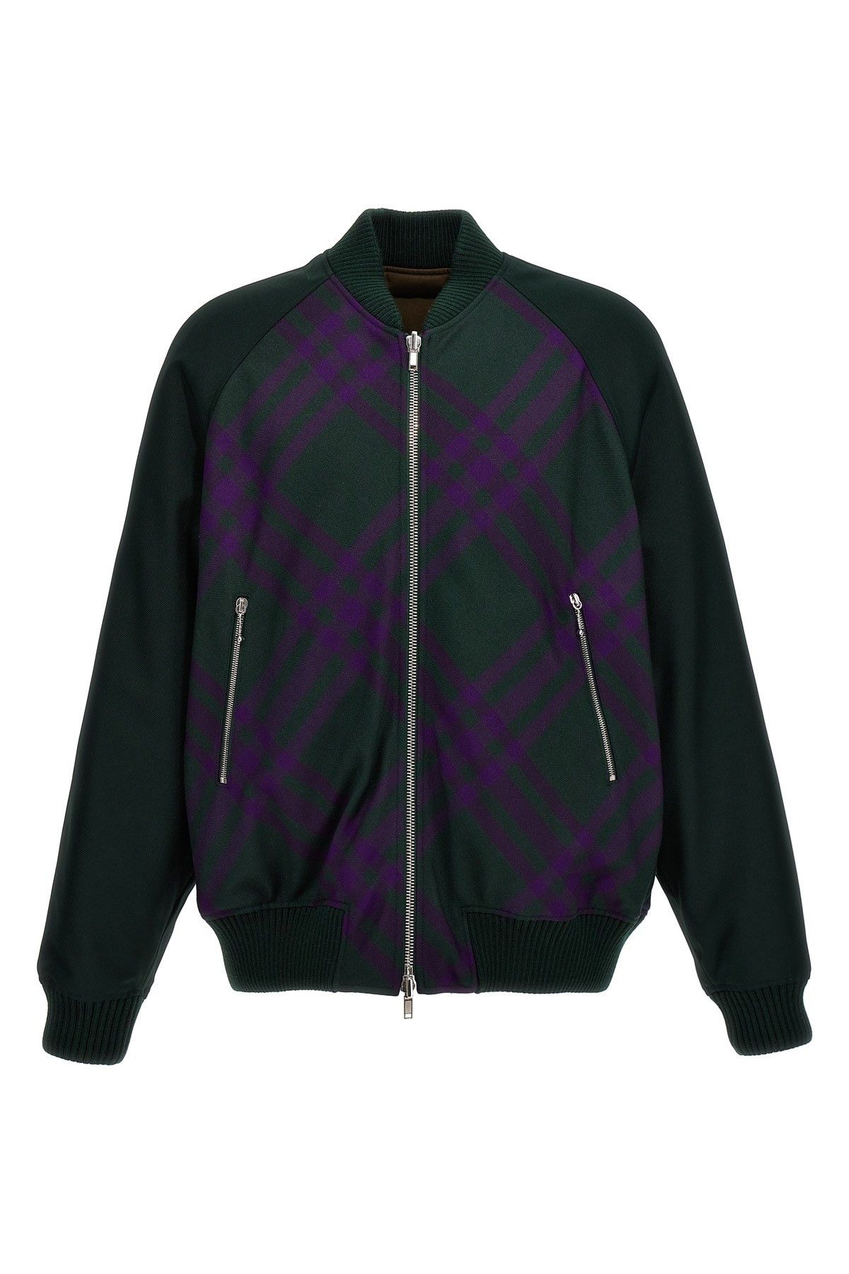 image of Burberry Check Reversible Bomber Jacket, Men's (Size 2XL)