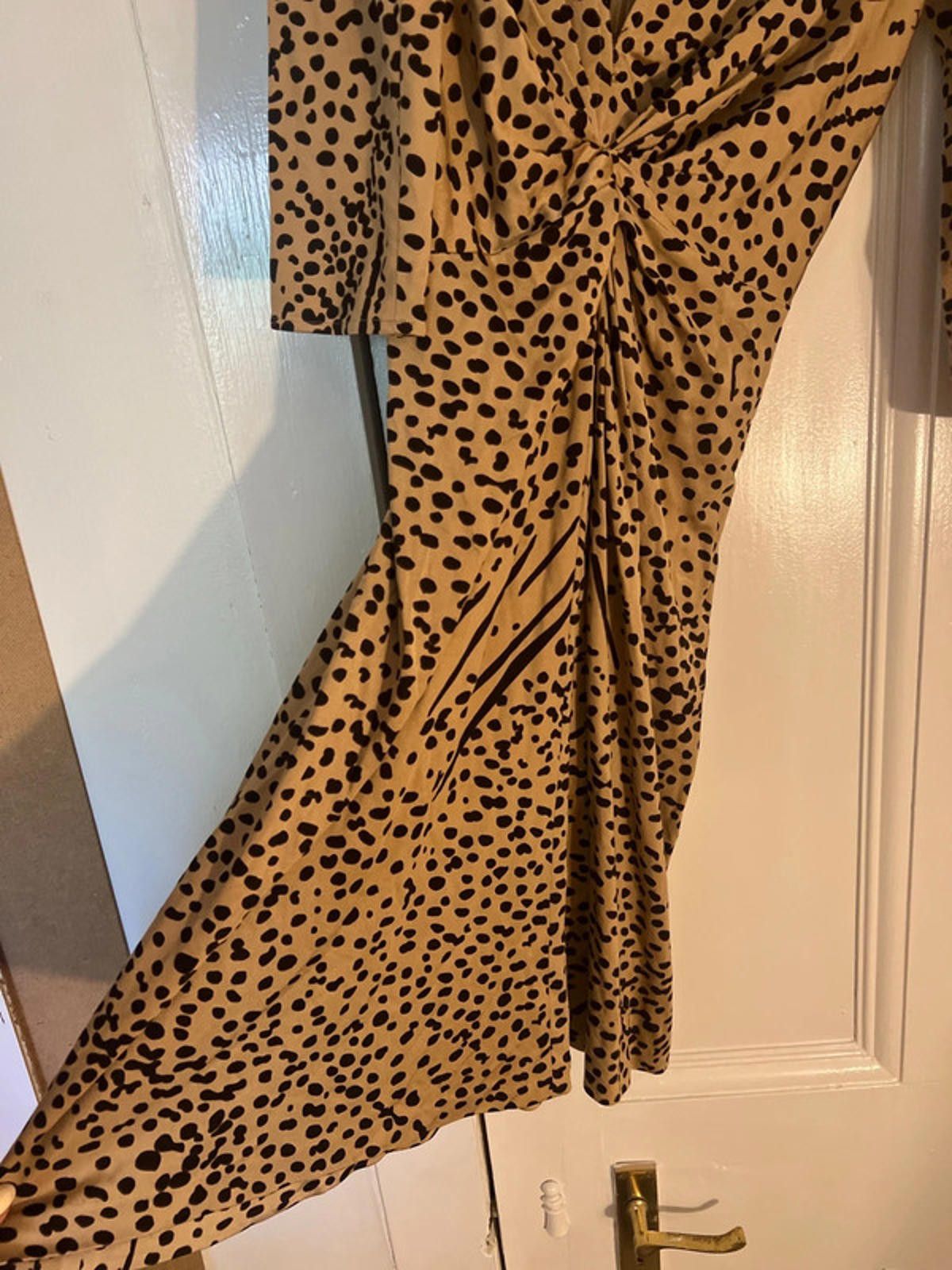 Issey Miyake Issa London beige brown dress uk 10 Size M / US 6-8 / IT 42-44 - 4 Thumbnail