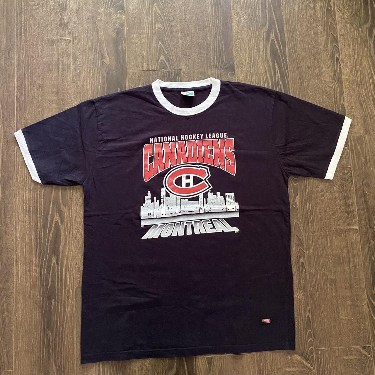NHL Montreal Canadians vintage 90s wave tag tee Size US XL / EU 56 / 4 - 1 Thumbnail