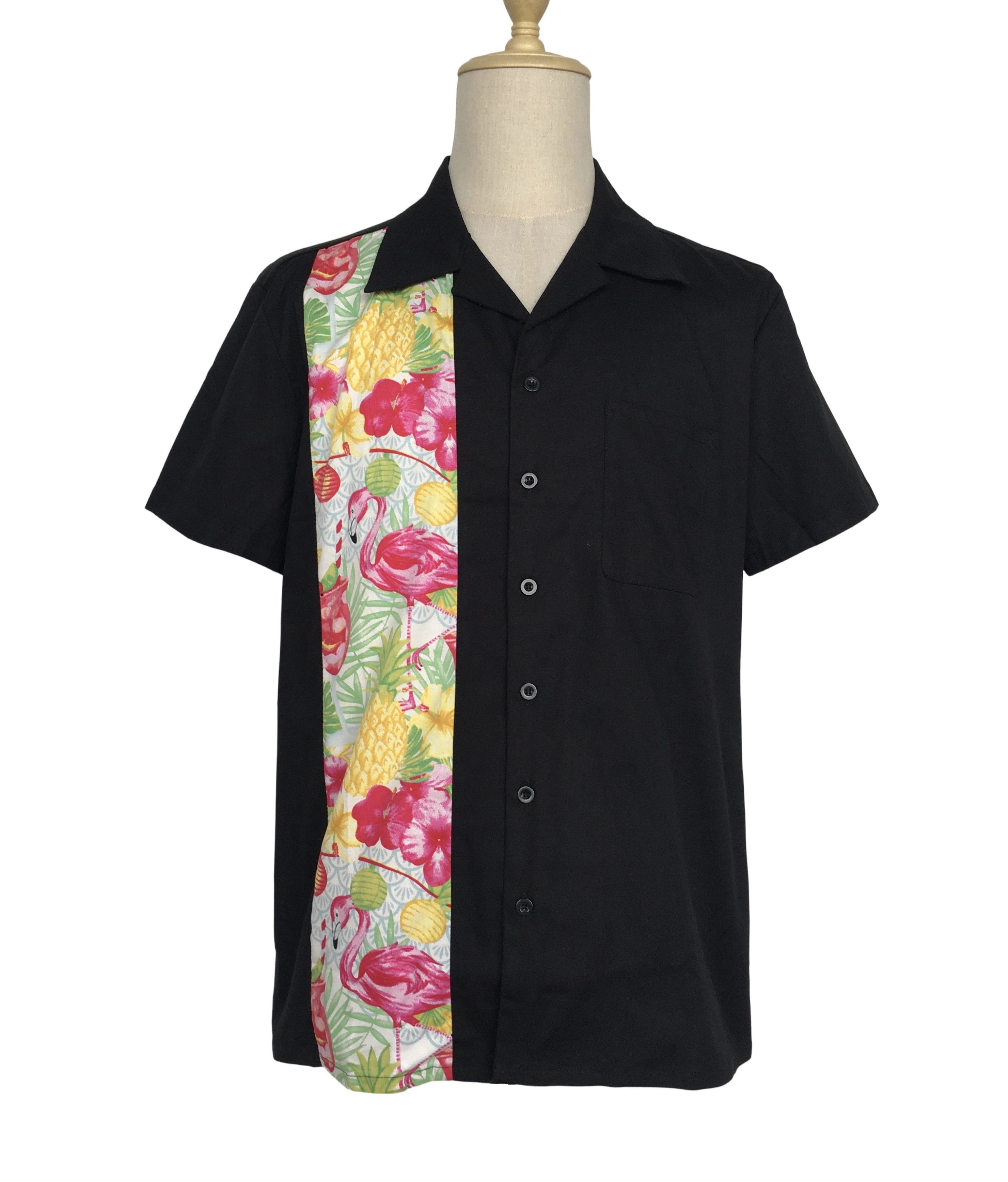 Other Black Casual Bowling Shirts Flamingo Panel Vintage Style Size US XL / EU 56 / 4 - 1 Thumbnail