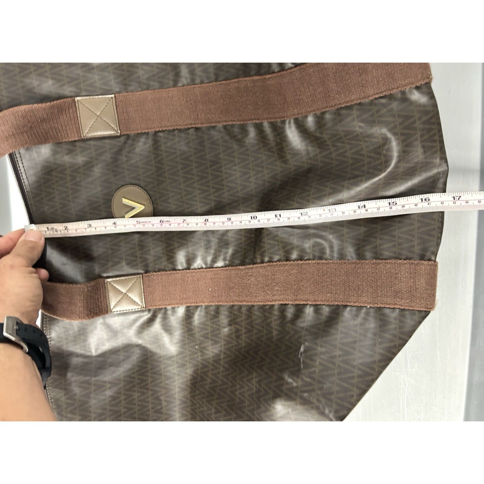 Valentino Valentino Tote Bag Women 2 Pc Brown Leather Emblem Gold Hardware Tassel Made in Italy - Large Size ONE SIZE - 5 Thumbnail