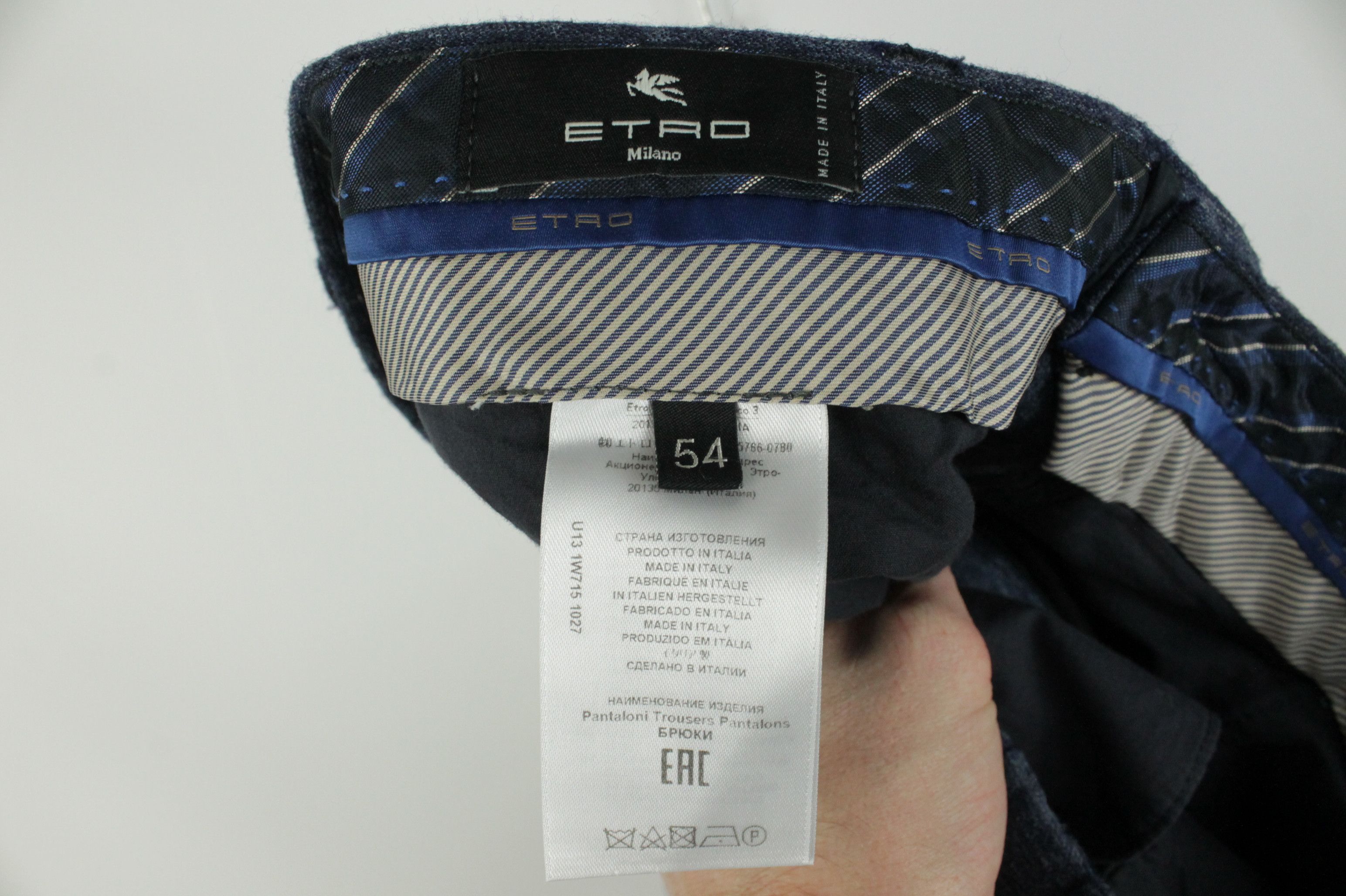 Etro Etro Tailored Wool Silk Linen Slim Fit Trousers Pants Size US 38 / EU 54 - 7 Thumbnail