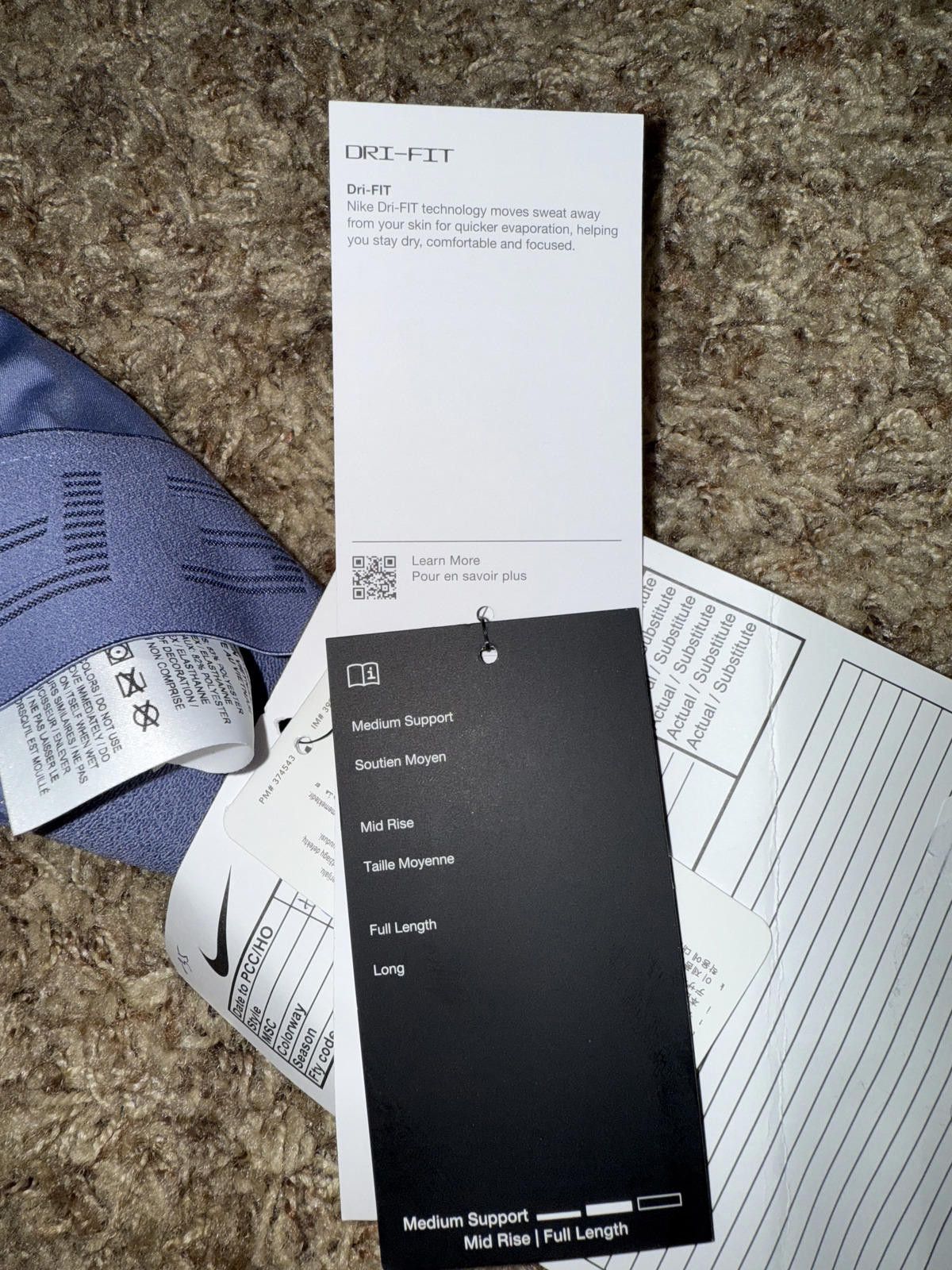 Nike Nike Pro Women's Mid-Rise Full-Length Leggings Sample Size 28" / US 6 / IT 42 - 11 Thumbnail