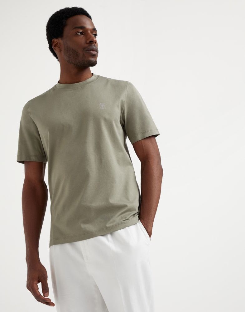 Brunello Cucinelli o1w1db10825 T-Shirt in Green Size US M / EU 48-50 / 2 - 1 Thumbnail