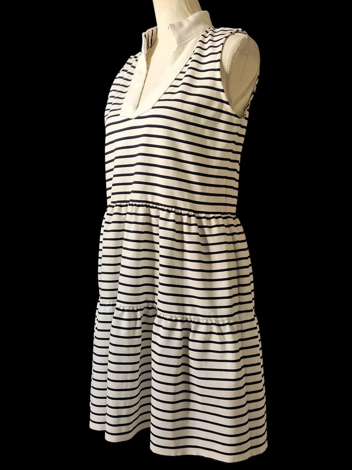 Other Eliza J Nautical Tiered Stripe Dress with V-Neck Collar Size M / US 6-8 / IT 42-44 - 5 Thumbnail