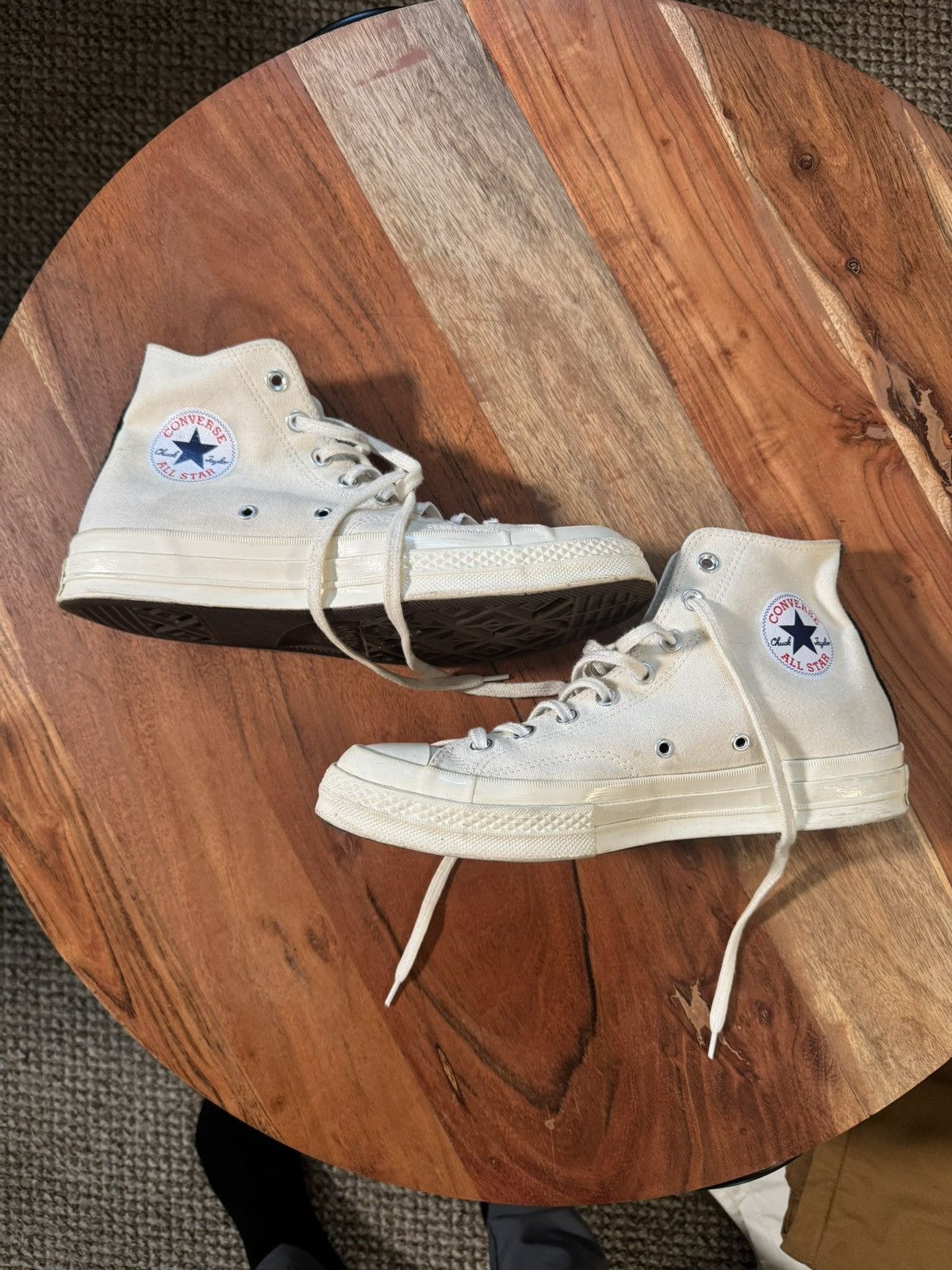 Comme des Garcons PLAY × Converse Converse Chuck 70 x Comme Des Garçons PLAY in Off White Size US 9 / EU 42 - 5 Thumbnail