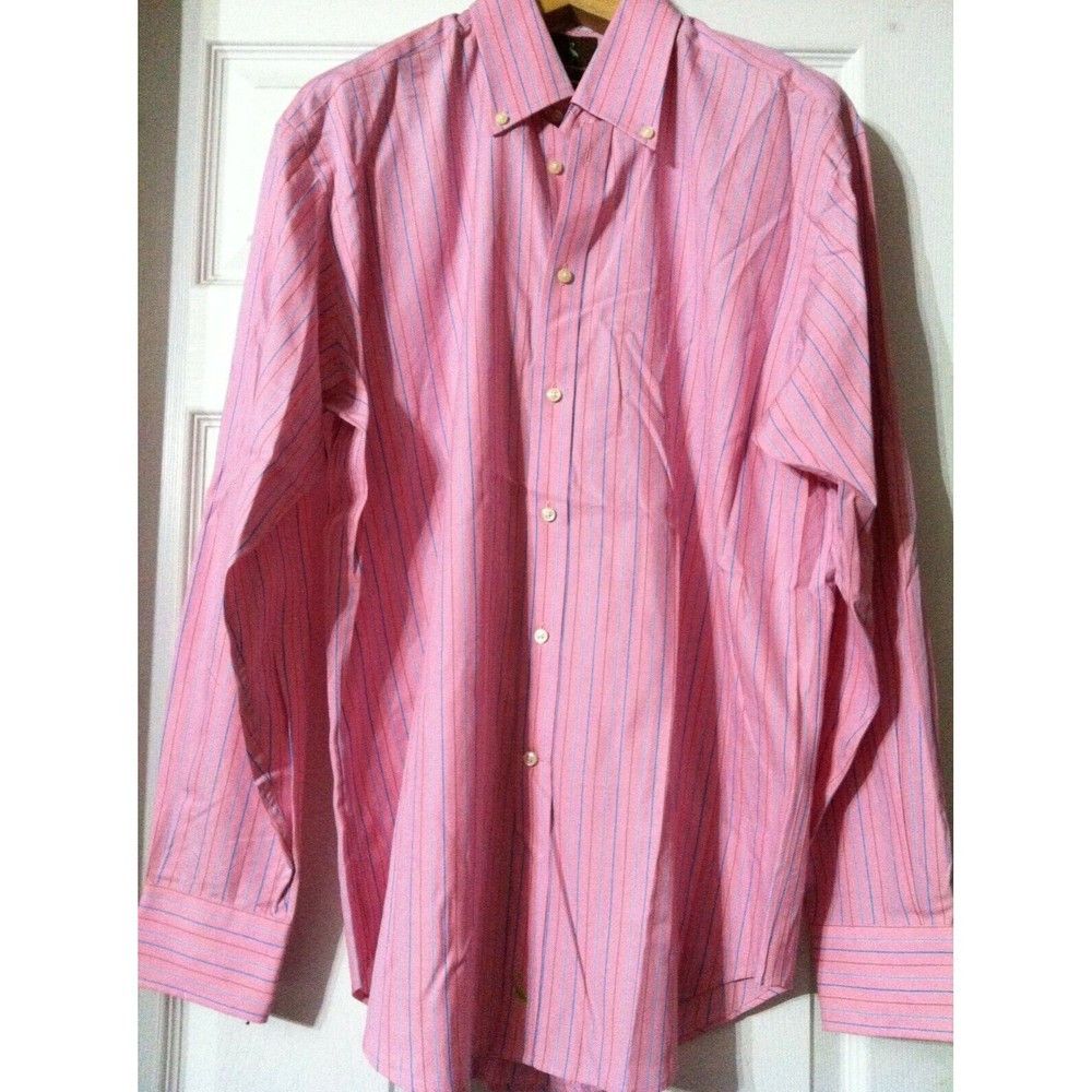 Tailorbyrd TAILORBYRD MENS NEW PINK 100%COTTON CASUAL SHIRT SIZE: L Size US L / EU 52-54 / 3 - 1 Thumbnail