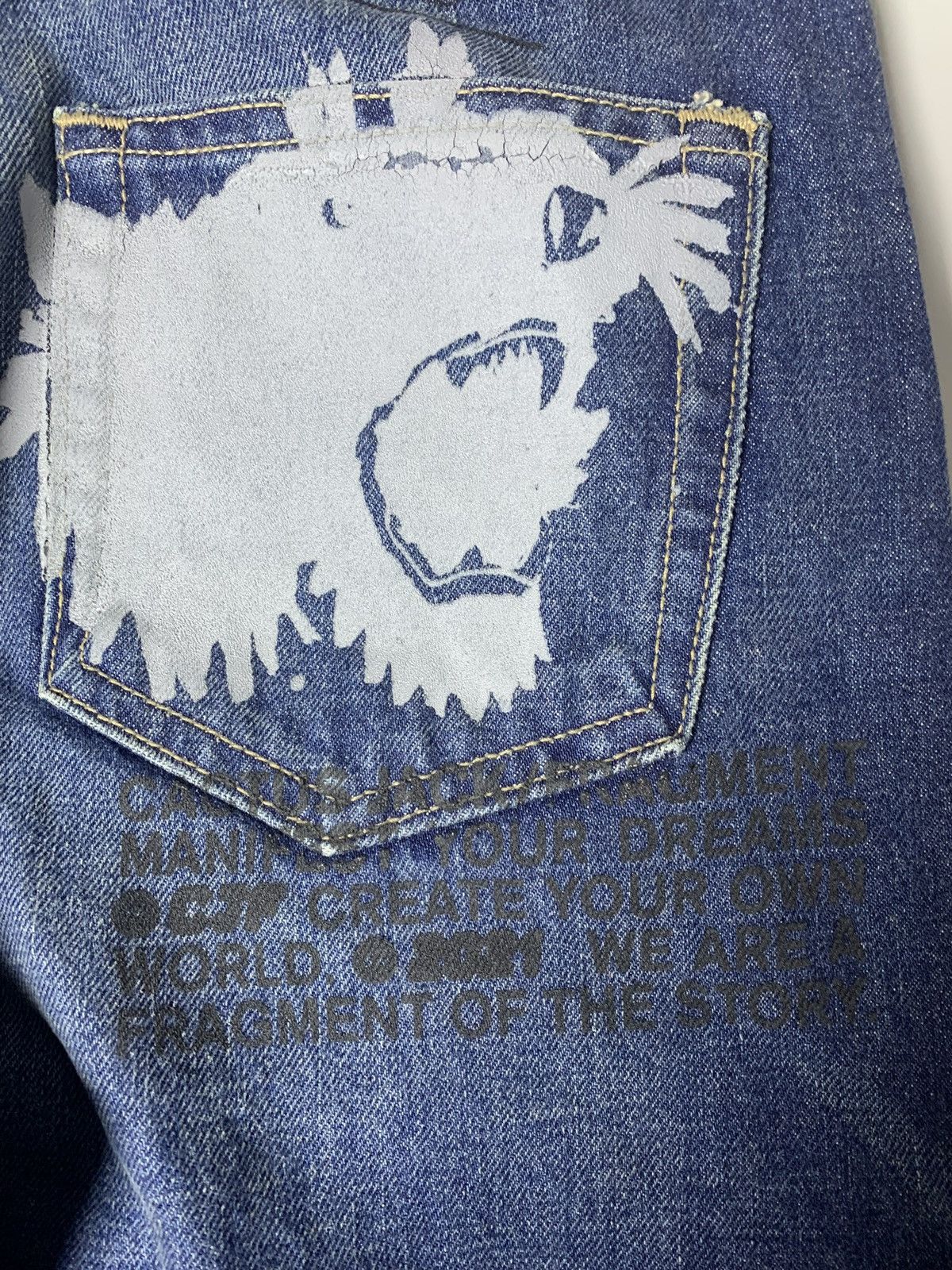 Fragment Design Travis Scott Cactus Jack For Fragment From Our Minds Denim Size US 30 / EU 46 - 13 Thumbnail