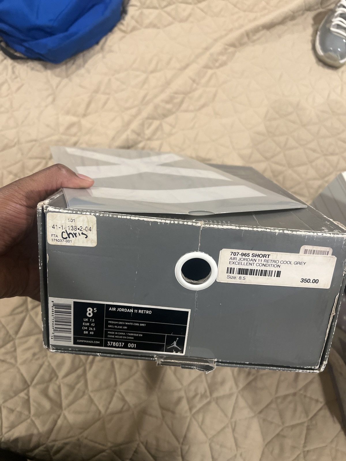 Jordan Brand × Nike Cool grey 11s Size US 8.5 / EU 41-42 - 7 Thumbnail