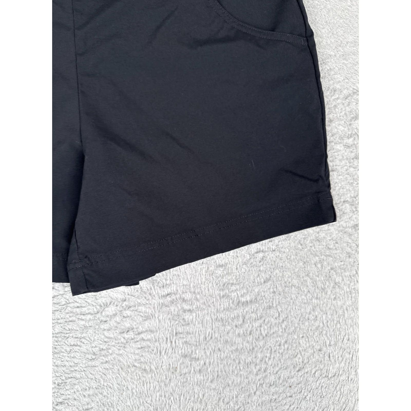 Vintage Columbia Shorts Womens Large Black Chino Pull On Stretch Hiking Walking Nylon Size 36" / US 14 / IT 50 - 2 Thumbnail