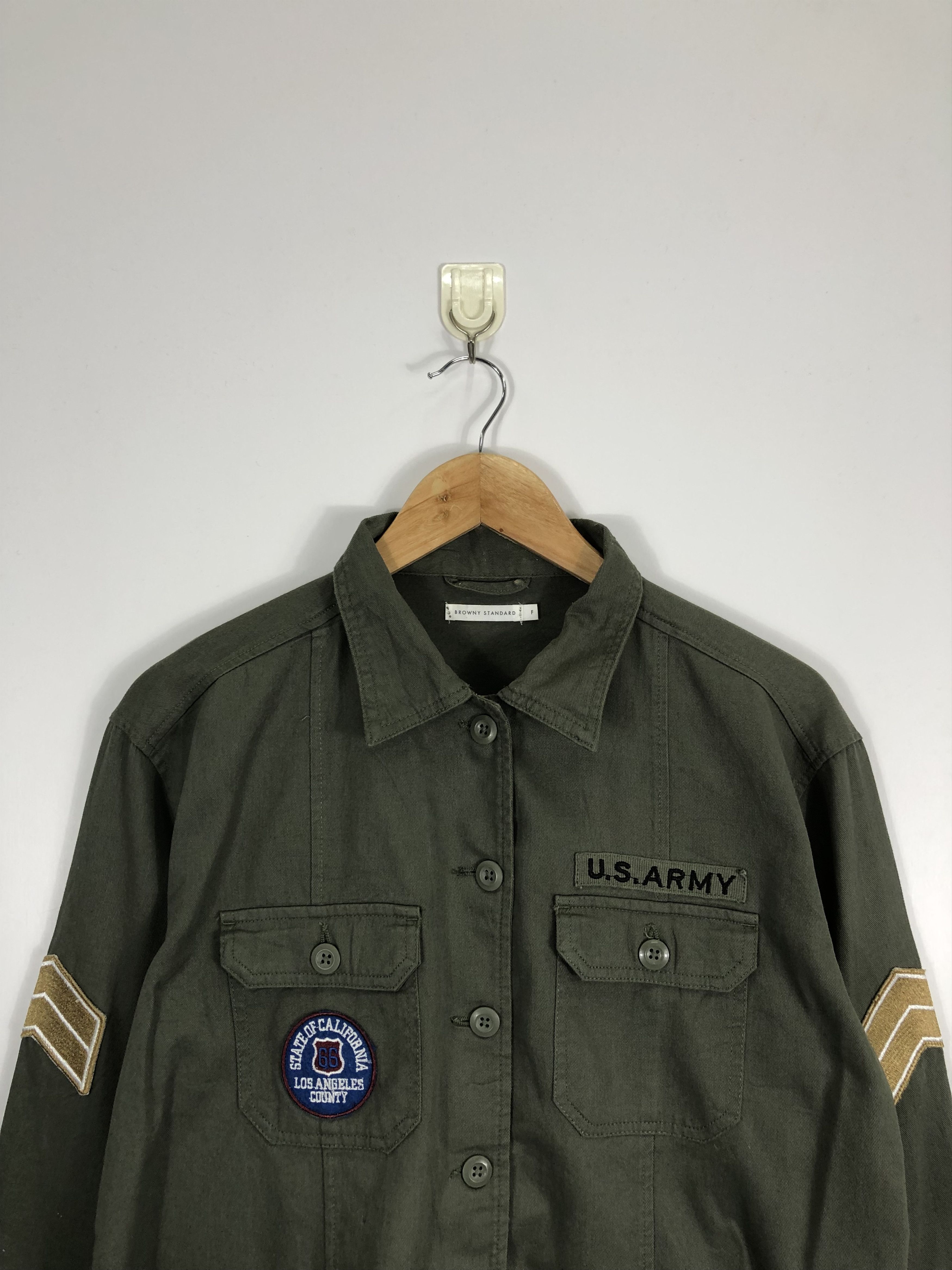 Vintage Vintage Us Army Green Denim Jacket J0663 Size US M / EU 48-50 / 2 - 2 Thumbnail