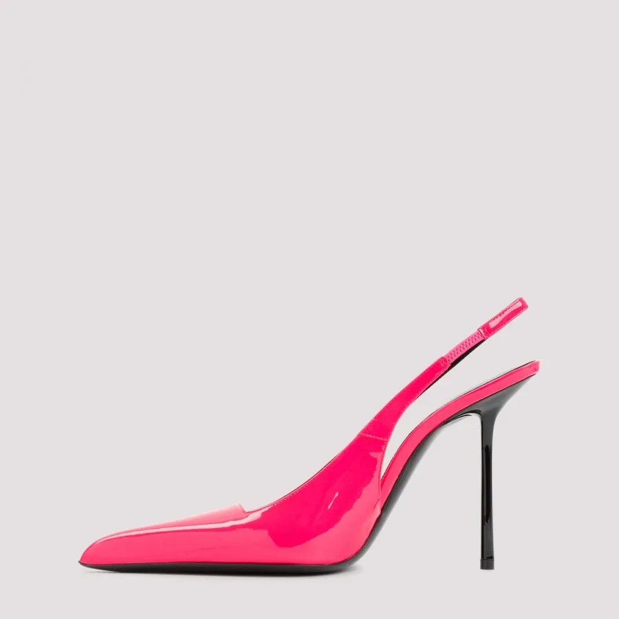 Saint Laurent Paris o1s1wg111024 Kiss Slingback Pumps In Patent Leather in Pink Size US 12 / IT 42 - 2 Thumbnail