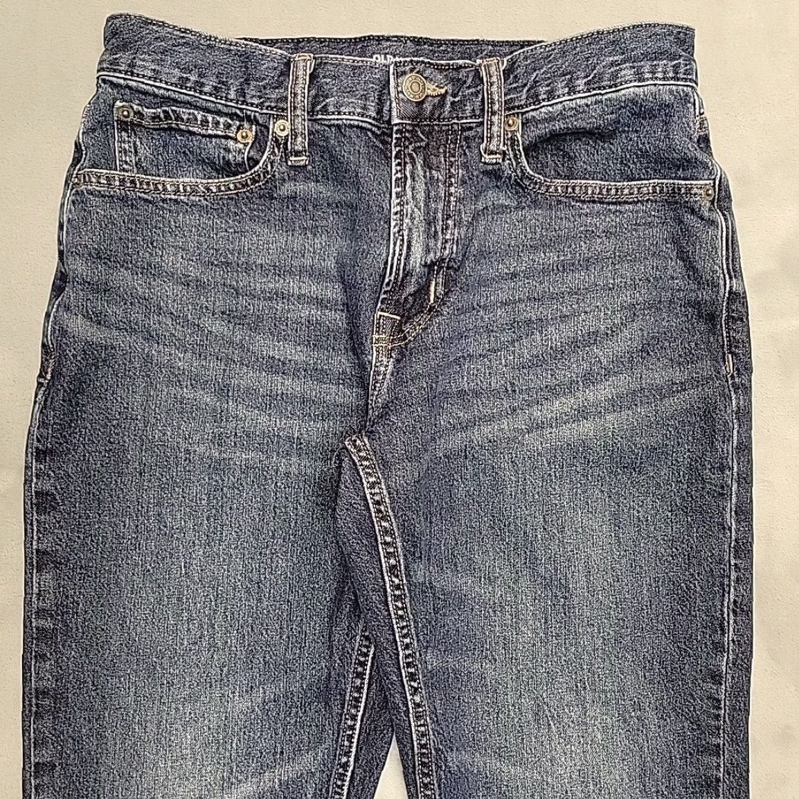 Old Navy Old Navy Jeans Mens 31x32 Faded Blue Denim Slim Flex Straight Leg Comfort Pants Jeans Size US 31 - 3 Thumbnail
