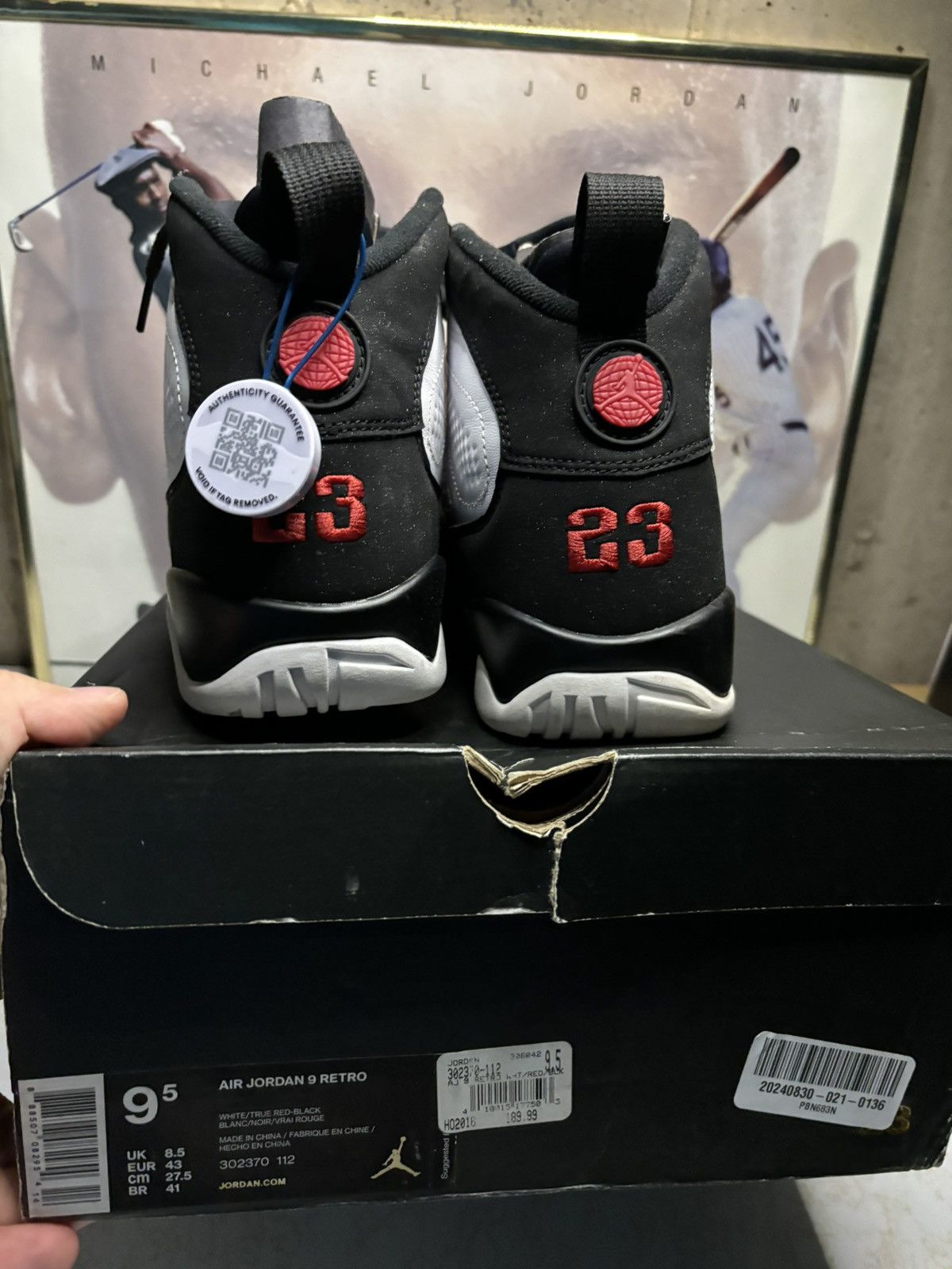 Jordan Brand Air Jordan 9 Retro OG 2016 Space Jam 2016 Size US 9.5 / EU 42-43 - 7 Thumbnail