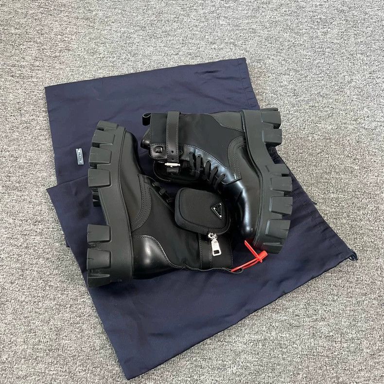 Prada Prada Thick Sole Mid Calf Boots with Bag-2506 Size US 6 / IT 36 - 3 Thumbnail