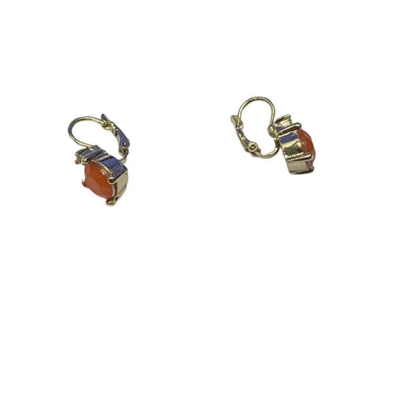 non Vintage Orange Gemstone Drop Earrings Gold Tone Jewelry Size ONE SIZE - 2 Thumbnail