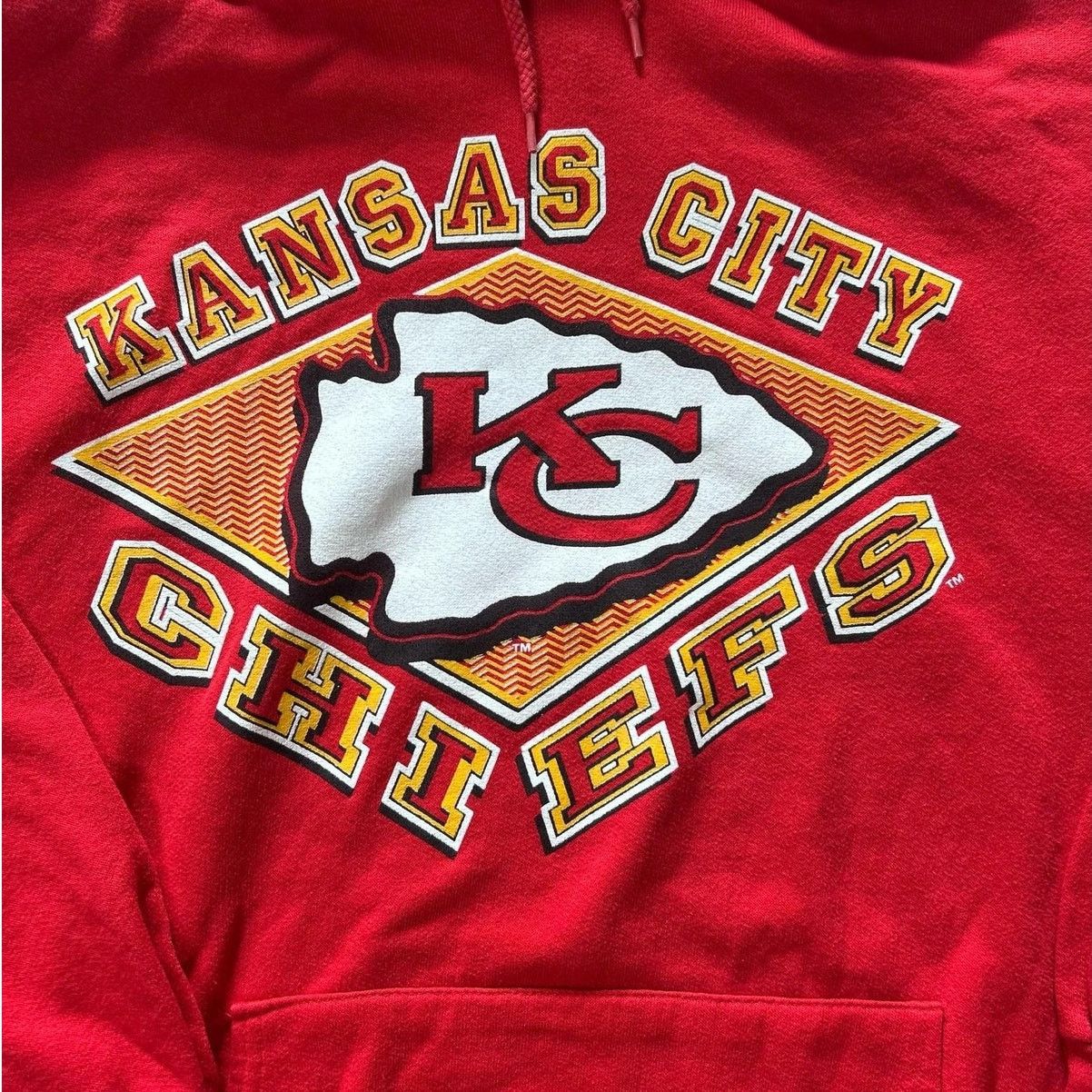 Vintage 90s Vintage Kansas City Chiefs Red Hoodie Size M Size US M / EU 48-50 / 2 - 2 Thumbnail