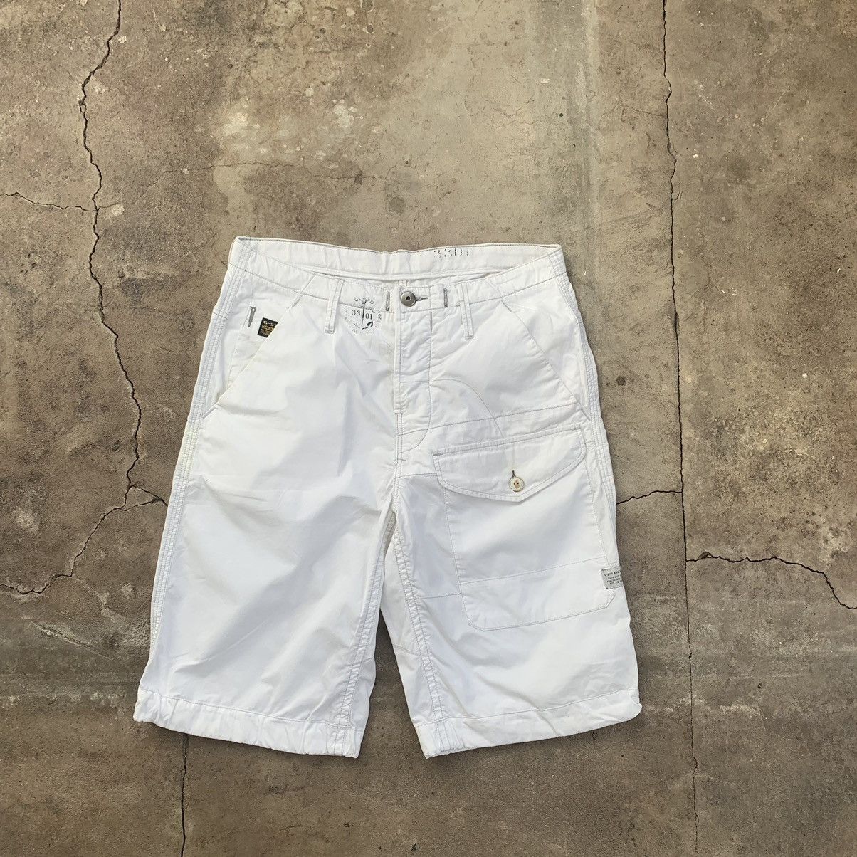 G-Star × Vintage Vintage G-Star Raw Big Logo Cargo Shorts Size US 32 / EU 48 - 3 Thumbnail