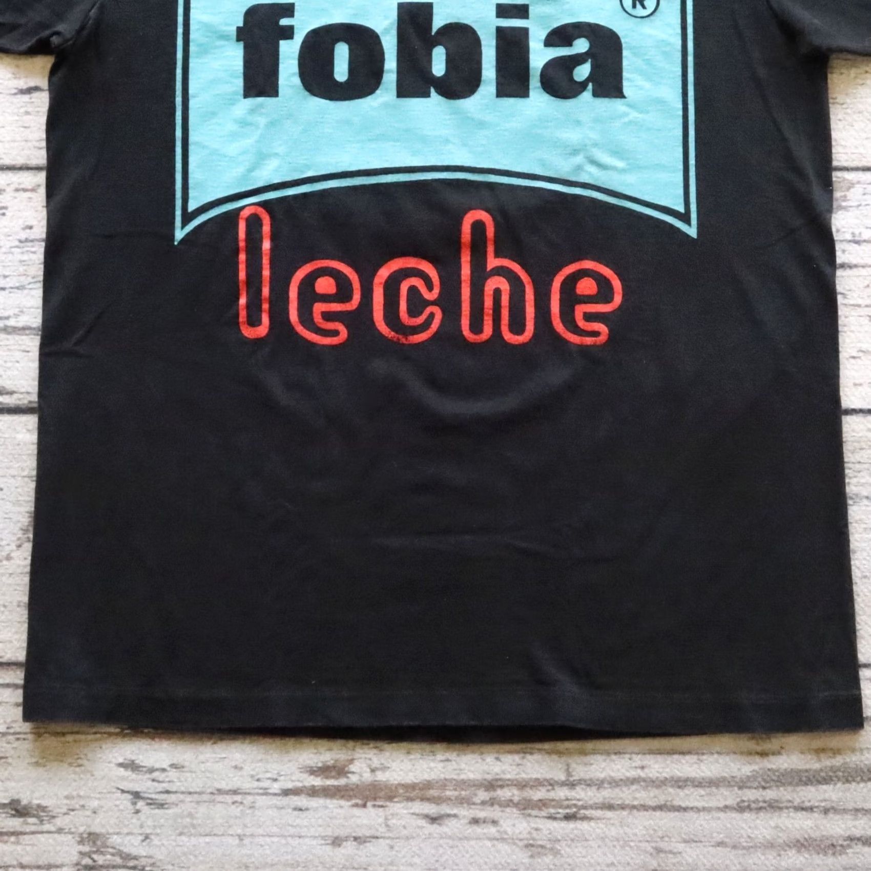 Vintage Vintage Fobia Leche Tour Tijuana '94 Mexican Roc Band Tshirt XL Black Nike Shirt Mens Size US XL / EU 56 / 4 - 4 Thumbnail