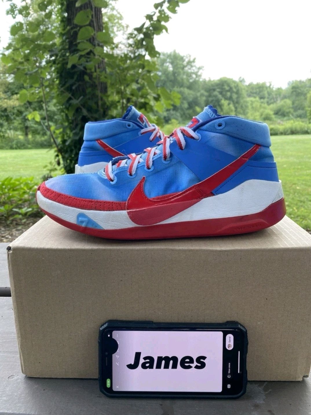 Nike Nike KD 13 New Jersey Nets Hardwood Classics Size 8 Men Size US 8 / EU 41 - 1 Thumbnail