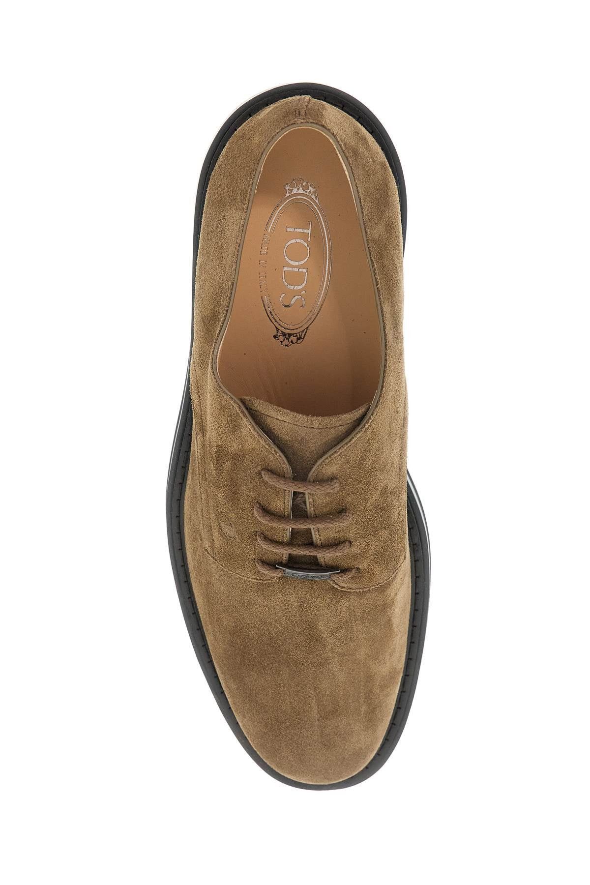 Tod's o1s22i1n0325 Suede Leather Lace-up Shoes in Brown Size US 10 / EU 43 - 2 Thumbnail