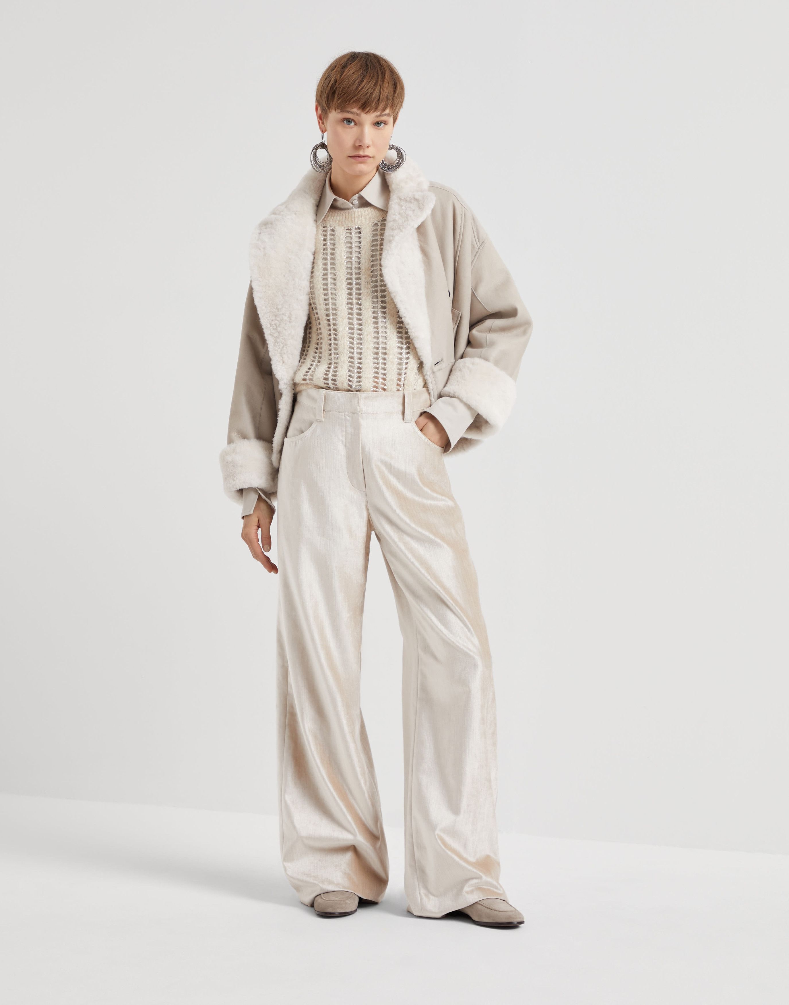 Brunello Cucinelli o1la1rc1a1025 Sweater in Ivory Size XL / US 12-14 / IT 48-50 - 5 Thumbnail