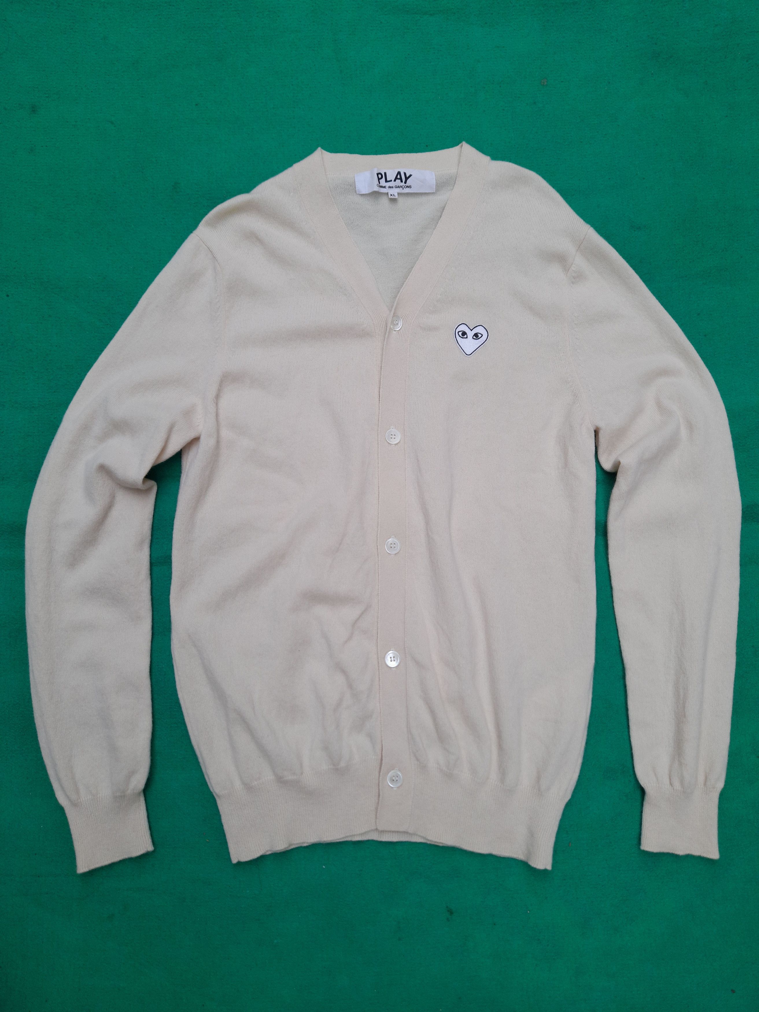 Image of Play Comme Des Garcons Cardigan in Beige, Men's (Size XL)