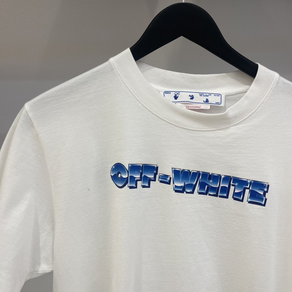 Off-White Off-White Blue Metal Arrow Tee Size US M / EU 48-50 / 2 - 2 Thumbnail