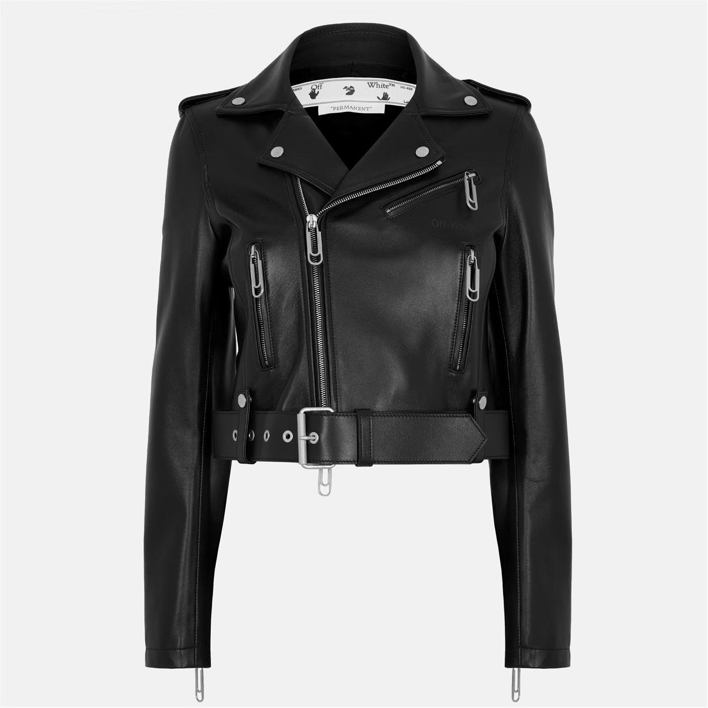 Off-White o1y1125 Biker Jacket in Black Size XS / US 0-2 / IT 36-38 - 1 Thumbnail