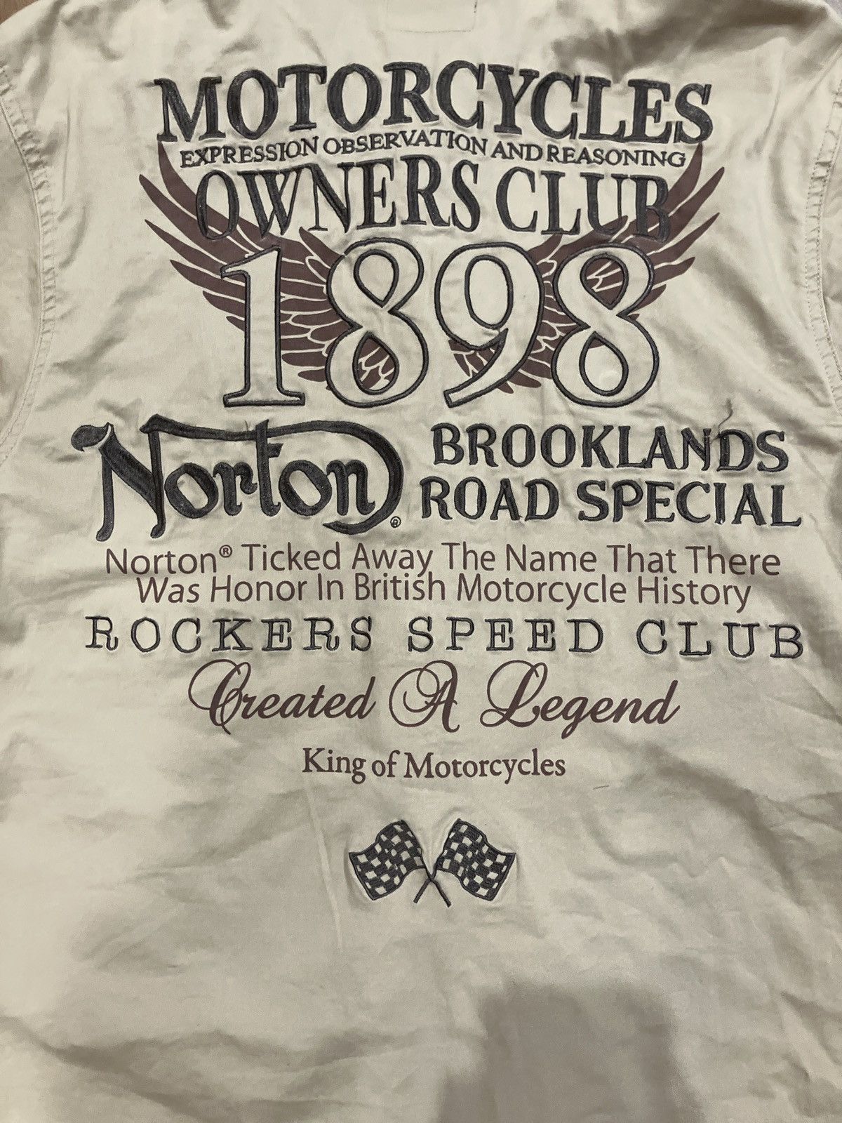 Norton Vintage NORTON motorcycle long sleeve button up Size US M / EU 48-50 / 2 - 3 Thumbnail