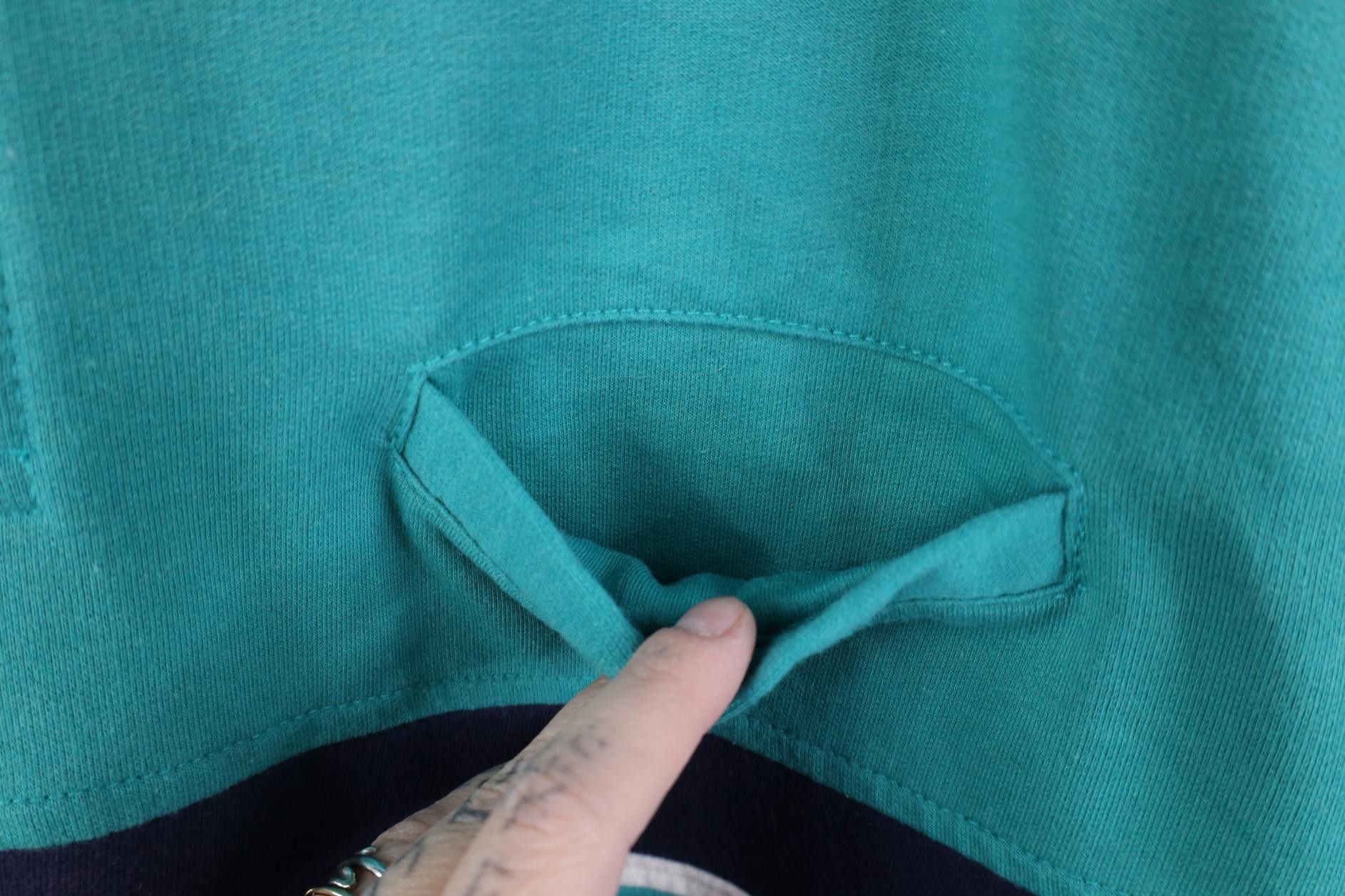 Vintage Vintage 90s Streetwear Block Pullover Polo Shirt Teal Blue Size US XL / EU 56 / 4 - 7 Thumbnail
