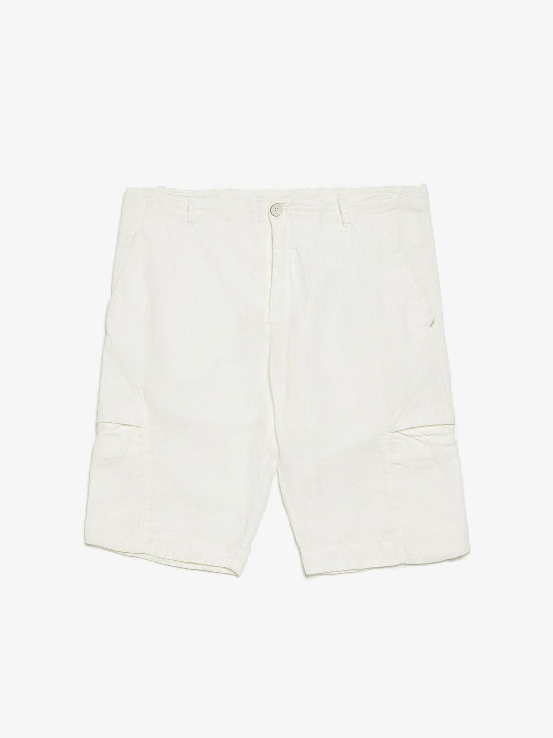 image of Transit White Linen Shorts, Men's (Size 33)