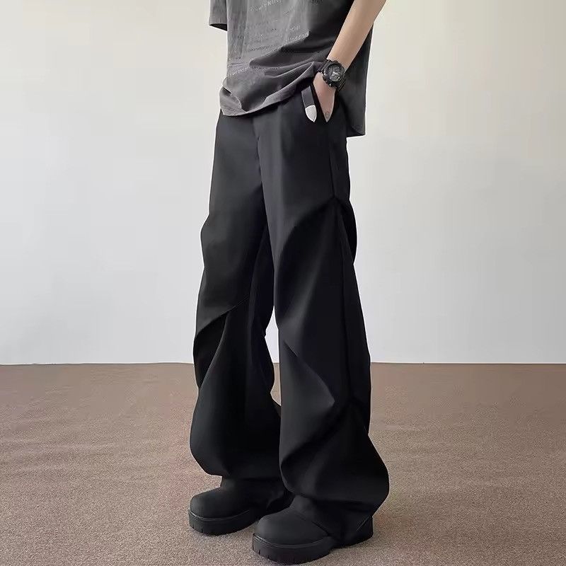 Japanese Brand Trendy Black Loose Fit Trousers - Casual Streetwear Size US 32 / EU 48 - 2 Thumbnail