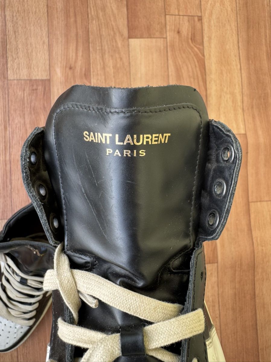 Saint Laurent Paris Saint Laurent SL/01H hightop sneakers Size US 7.5 / EU 40-41 - 10 Thumbnail